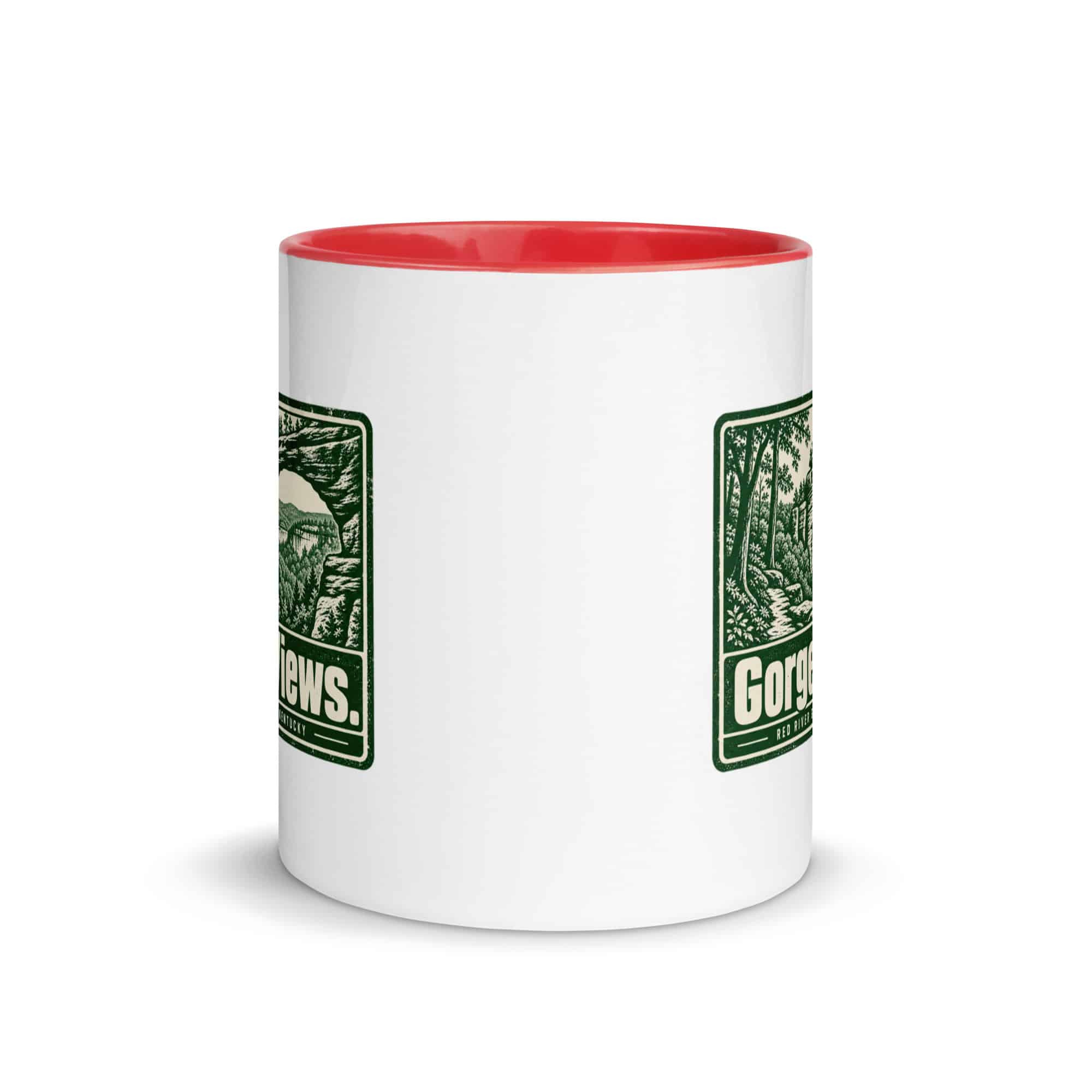 Red River Gorge Color Inside Coffee Mug: Gorge Views, Forest Ink Stamp