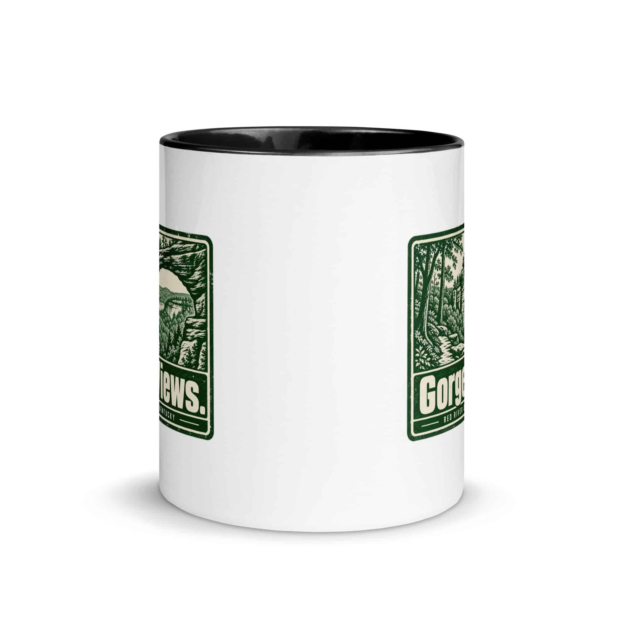 Red River Gorge Color Inside Coffee Mug: Gorge Views, Forest Ink Stamp