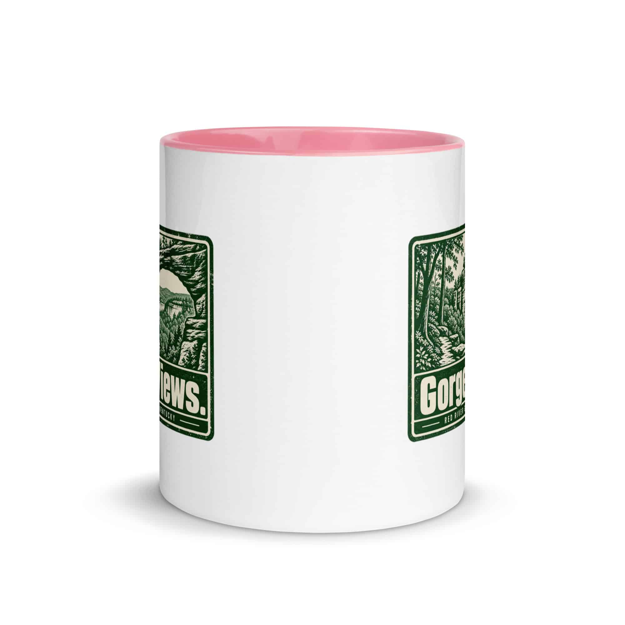 Red River Gorge Color Inside Coffee Mug: Gorge Views, Forest Ink Stamp
