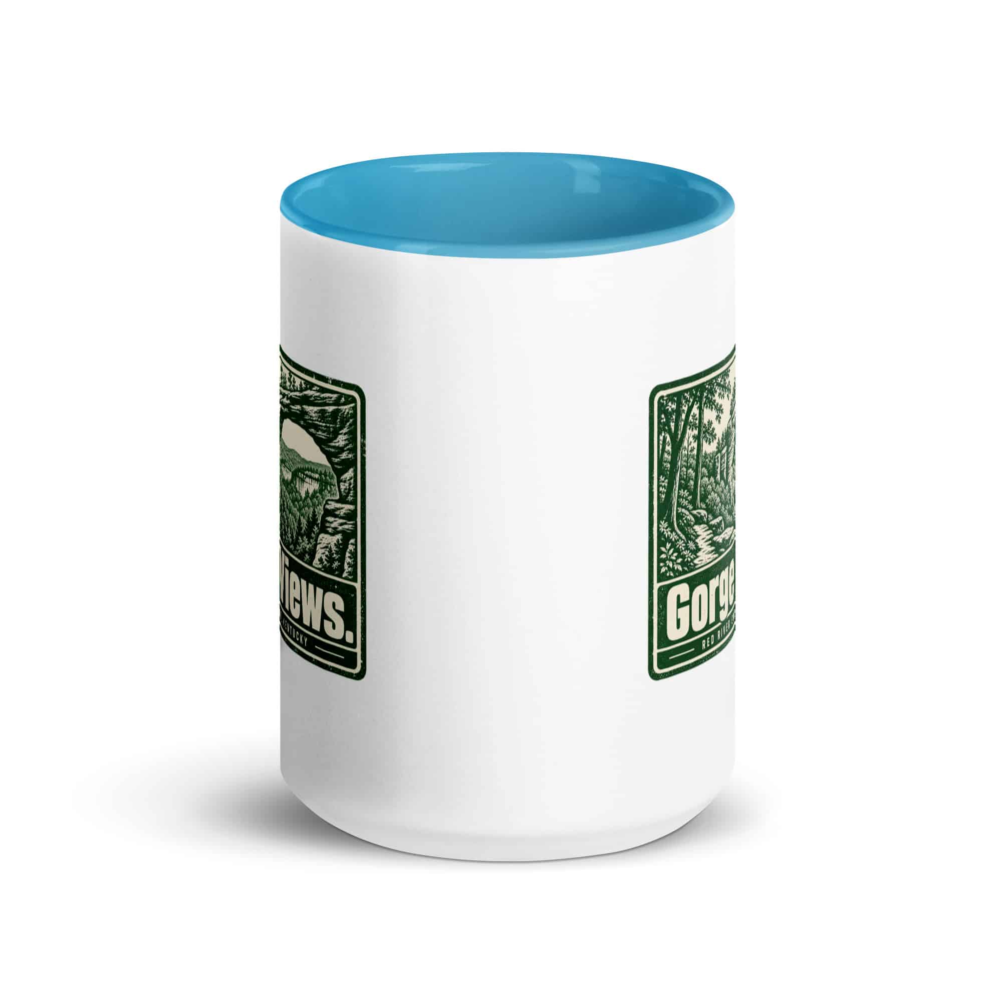 Red River Gorge Color Inside Coffee Mug: Gorge Views, Forest Ink Stamp