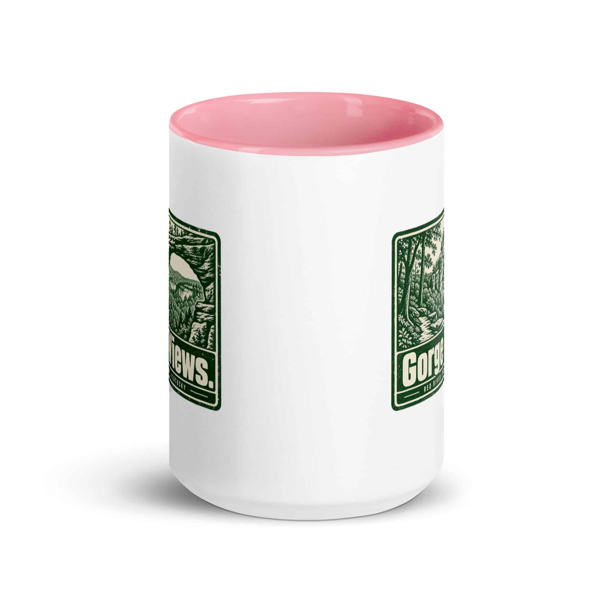 Red River Gorge Color Inside Coffee Mug: Gorge Views, Forest Ink Stamp