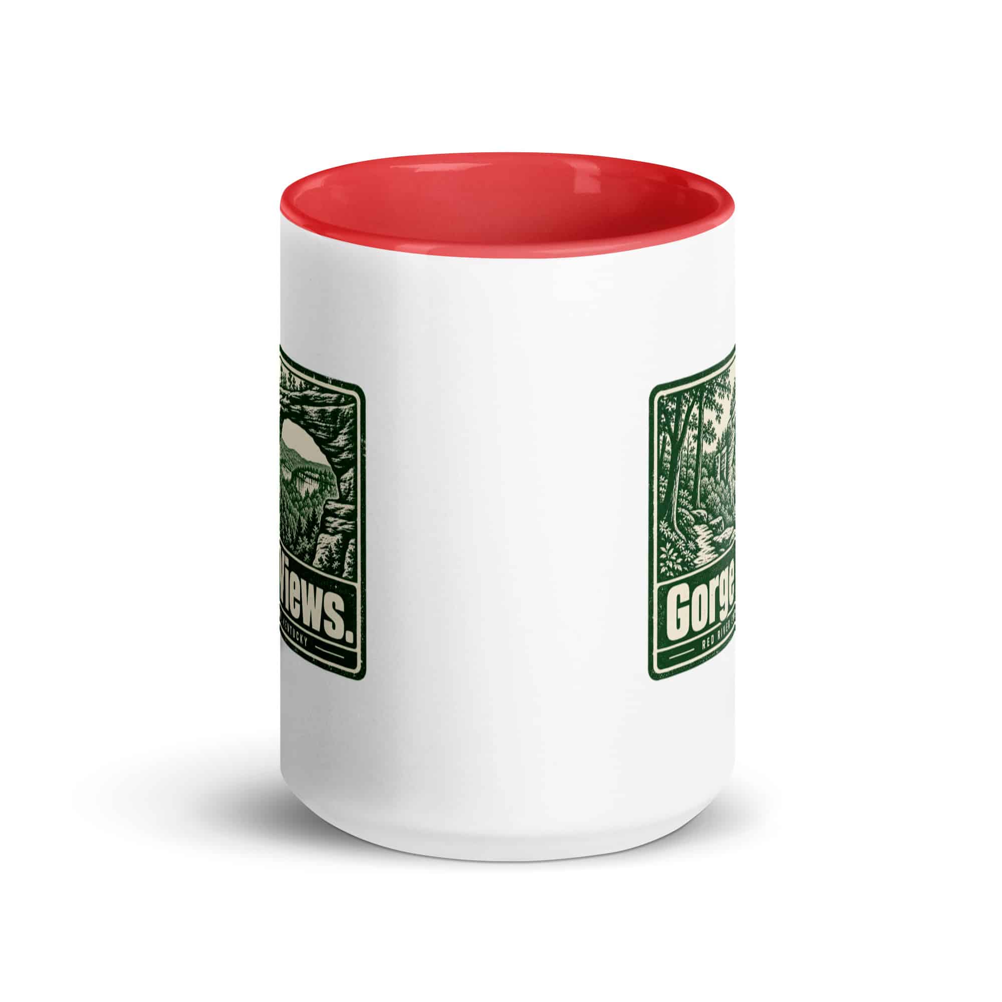 Red River Gorge Color Inside Coffee Mug: Gorge Views, Forest Ink Stamp