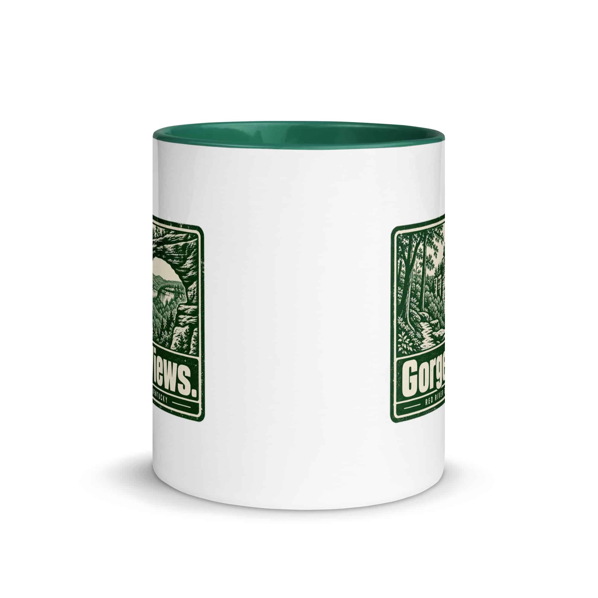 Red River Gorge Color Inside Coffee Mug: Gorge Views, Forest Ink Stamp