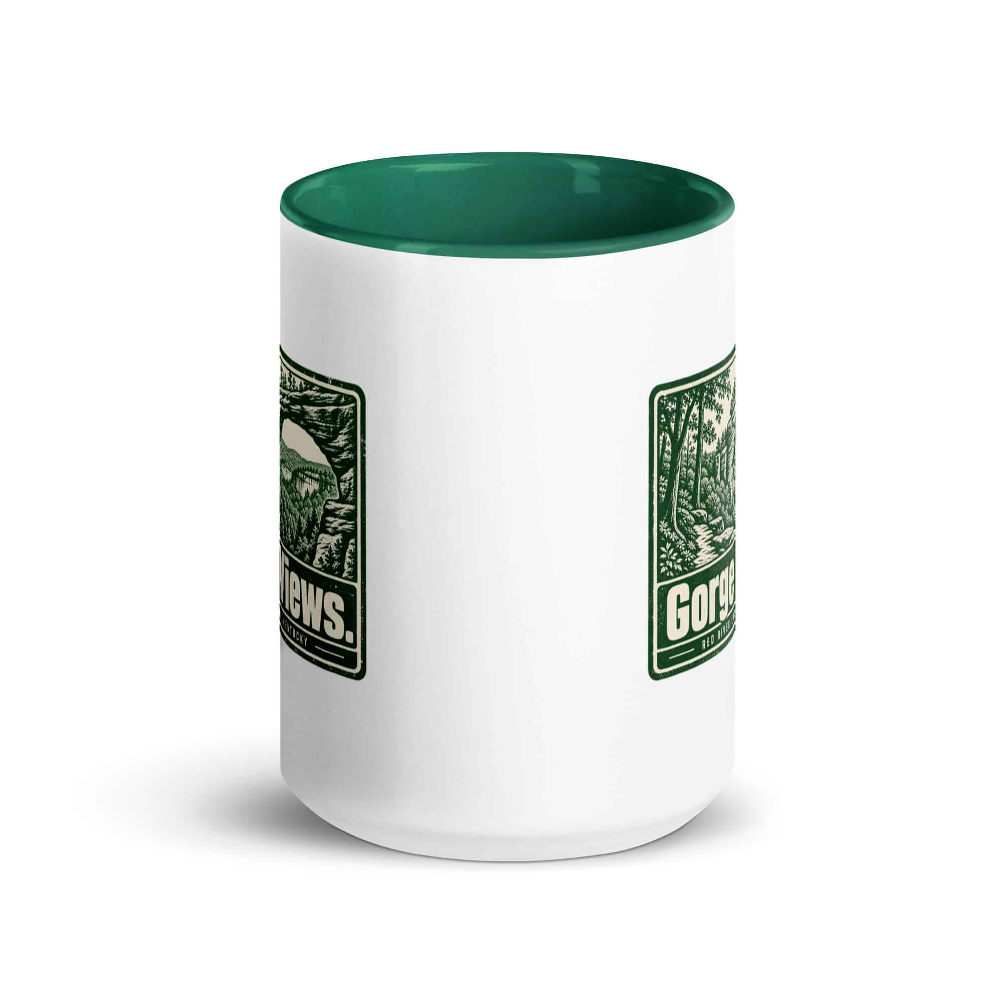Red River Gorge Color Inside Coffee Mug: Gorge Views, Forest Ink Stamp