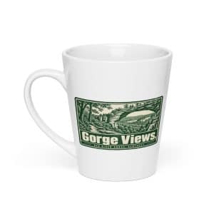 Red River Gorge Latte Mug: Gorge Views, Forest Ink Stamp - 12 oz - Main