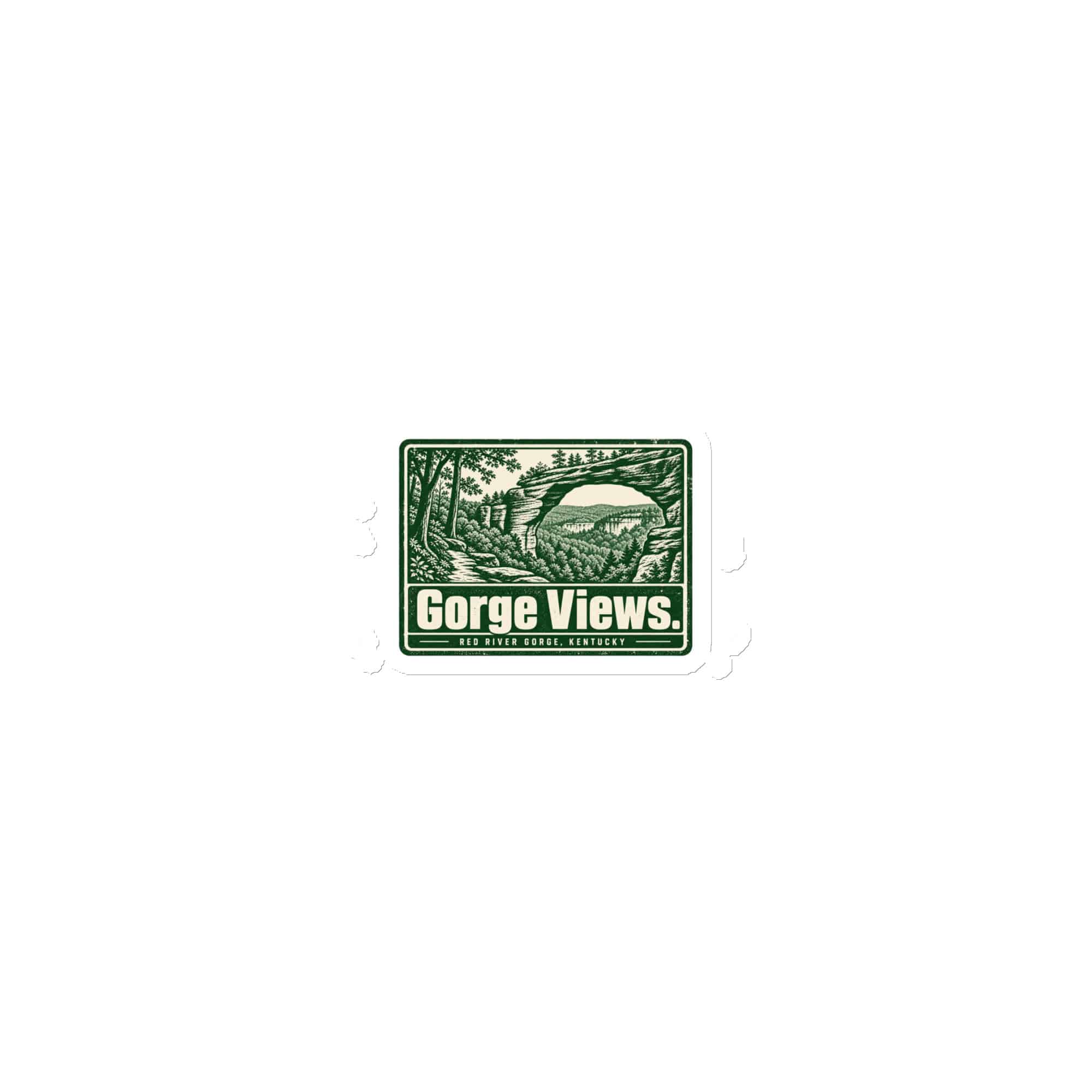 Red River Gorge Die-Cut Magnet: Gorge Views, Forest Ink Stamp
