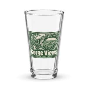 Red River Gorge Pint Glass: Gorge Views, Forest Ink Stamp - 16 oz - Main