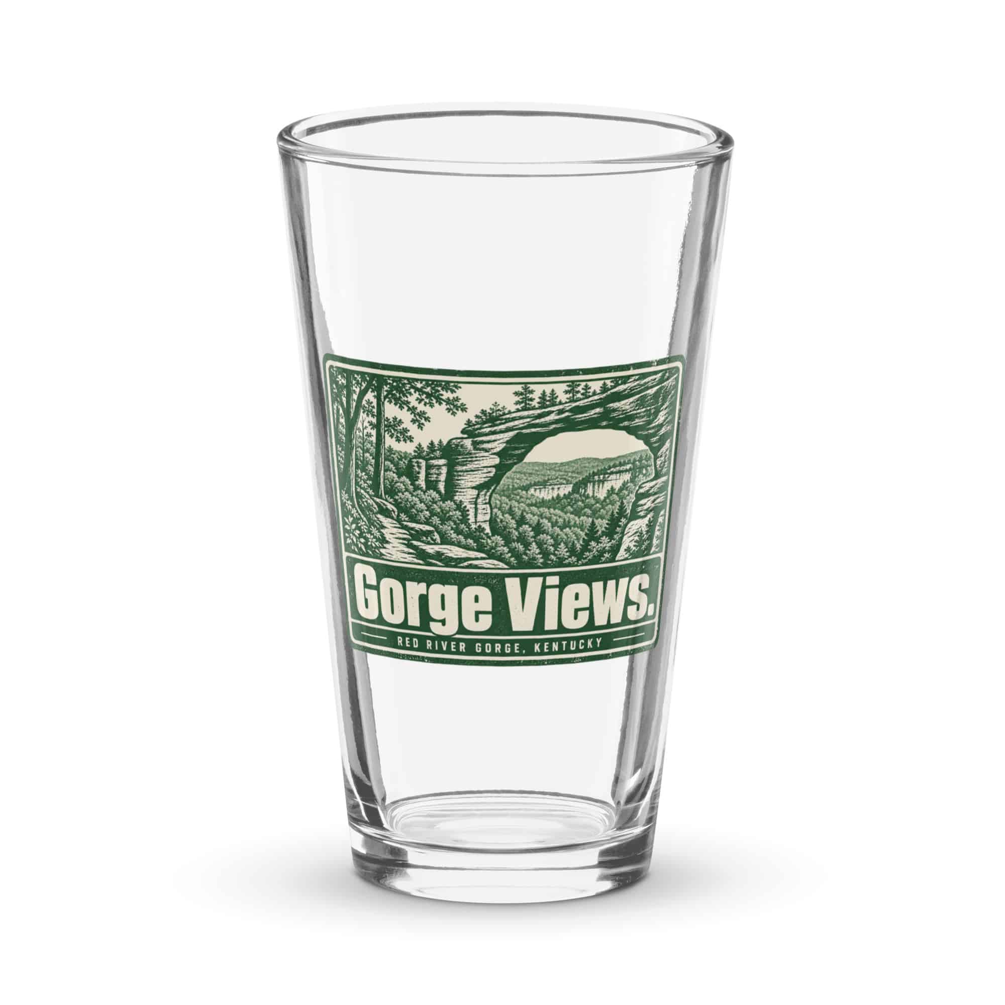 Red River Gorge Pint Glass: Gorge Views, Forest Ink Stamp