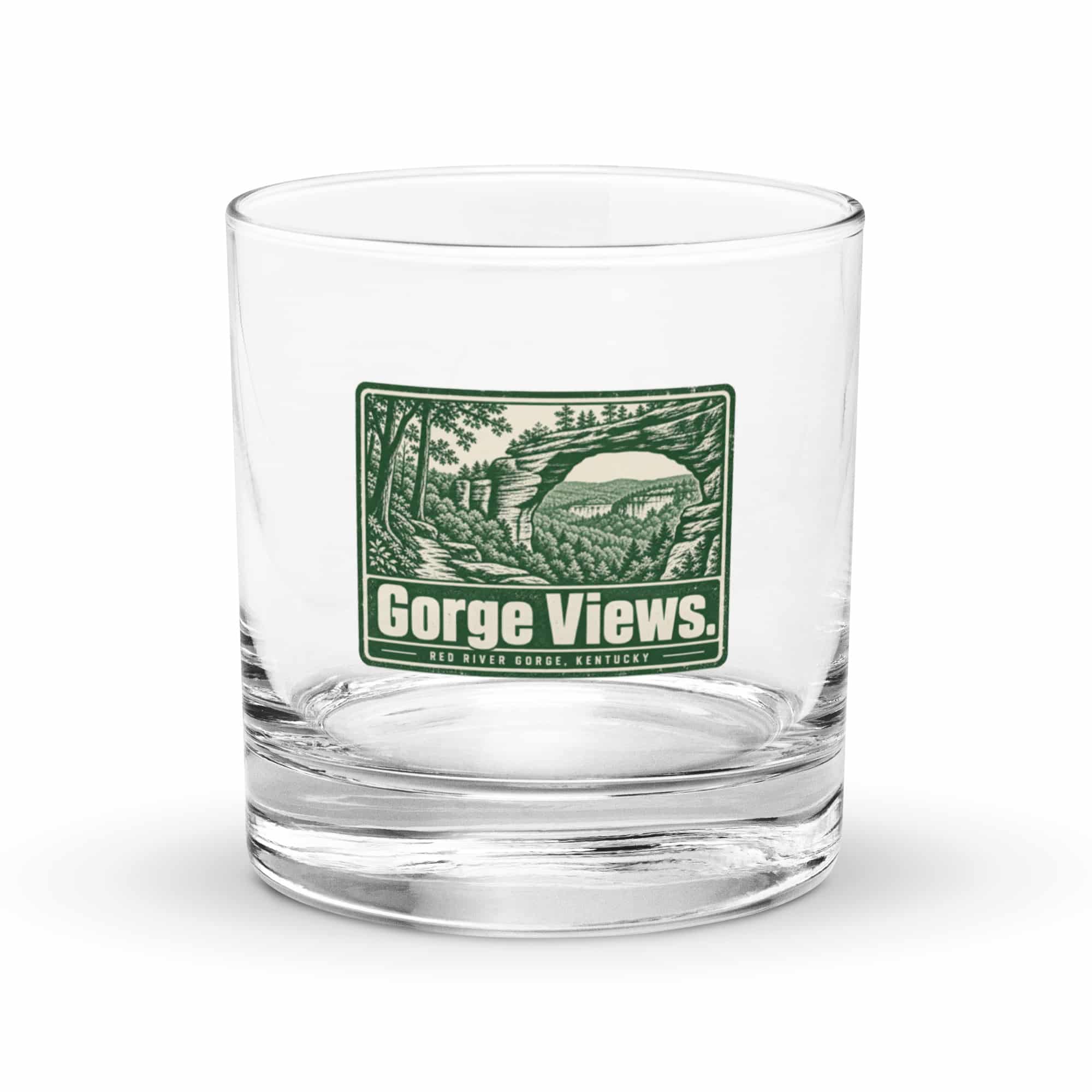 Red River Gorge Rocks Glass: Gorge Views, Forest Ink Stamp