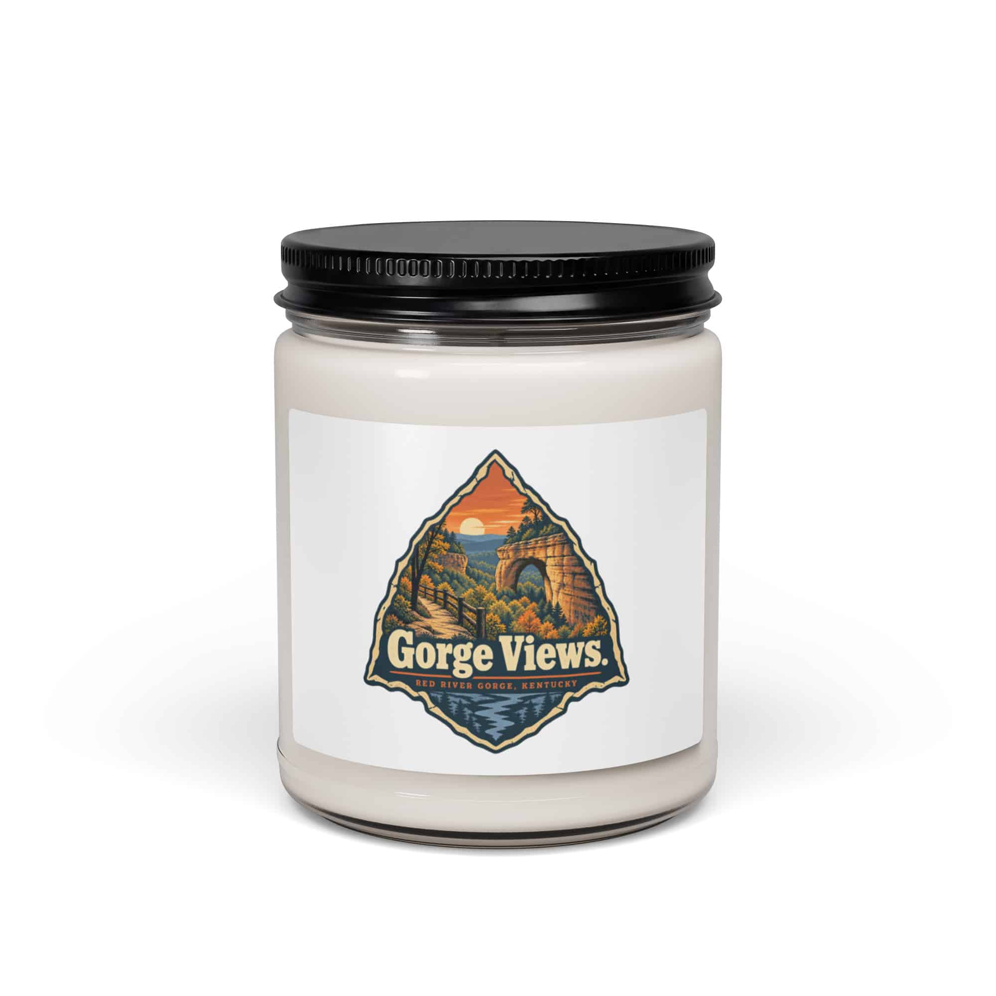 Red River Gorge Soy Wax Candle: Gorge Views, Scenic Shield Badge