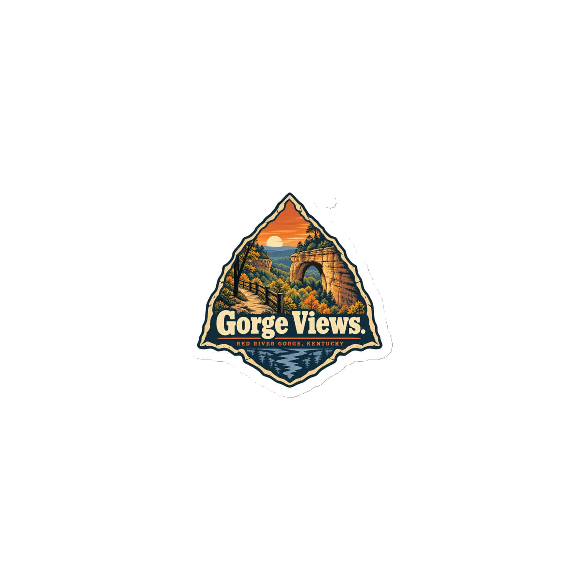 Red River Gorge Die-Cut Magnet: Gorge Views, Scenic Shield Badge