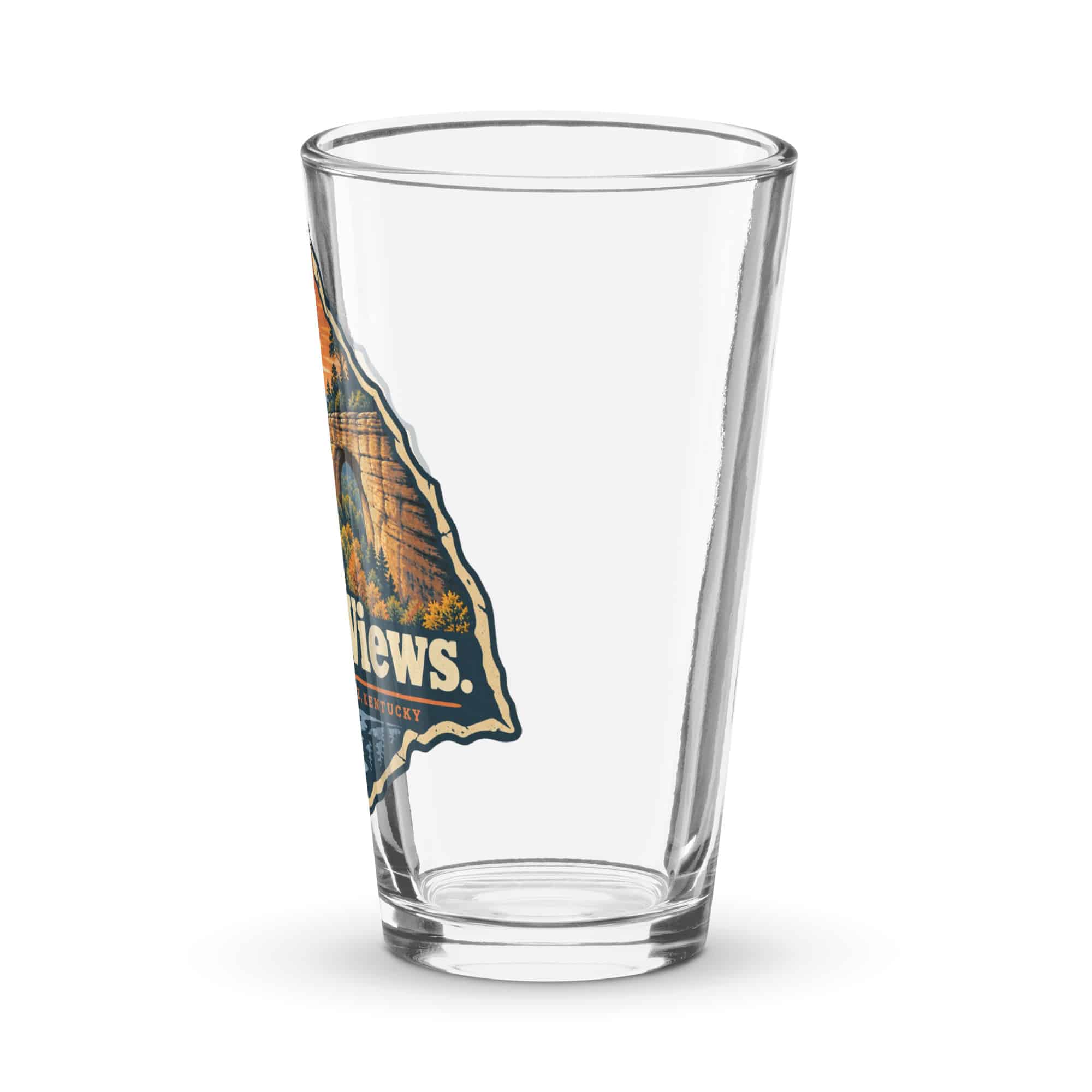 Red River Gorge Pint Glass: Gorge Views, Scenic Shield Badge
