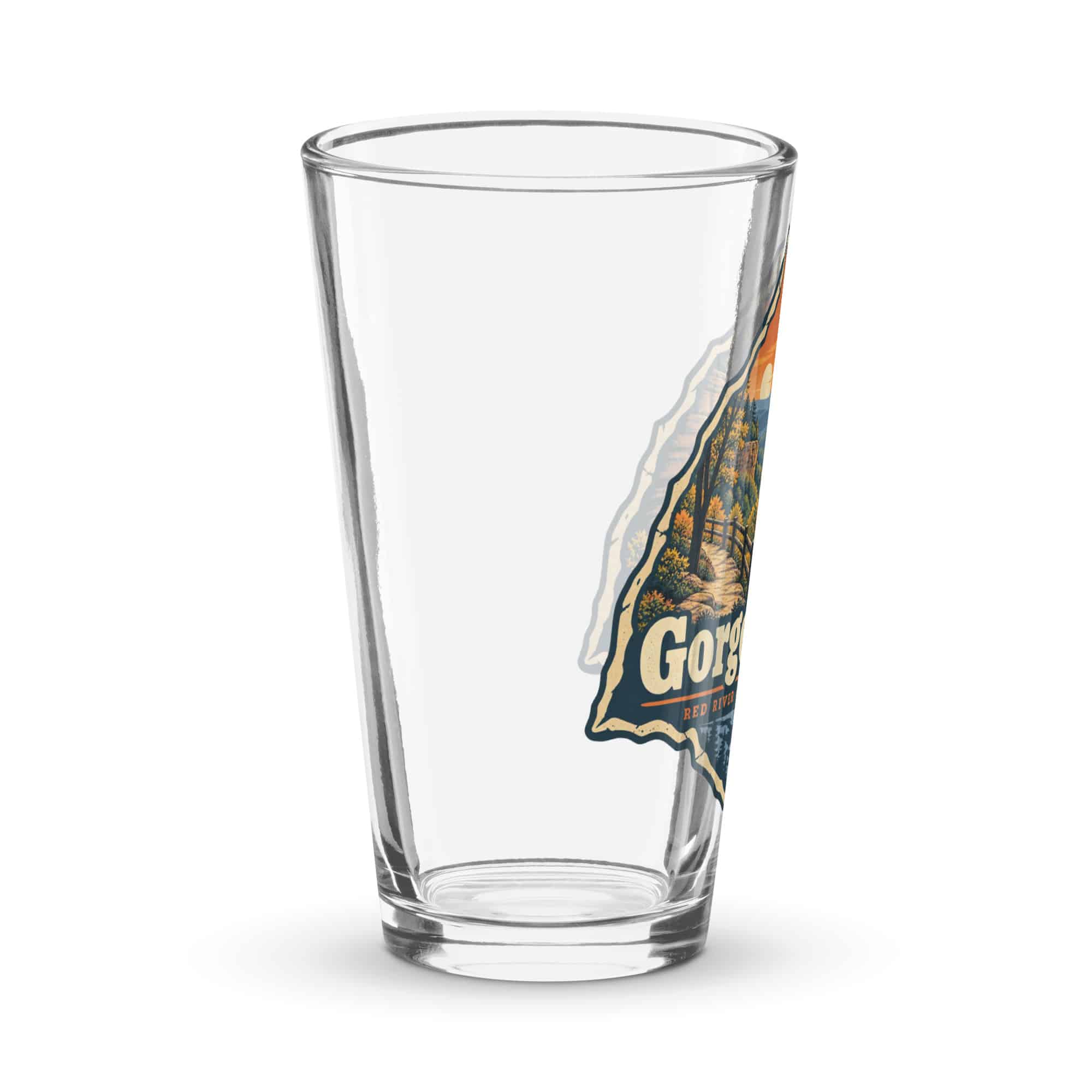 Red River Gorge Pint Glass: Gorge Views, Scenic Shield Badge
