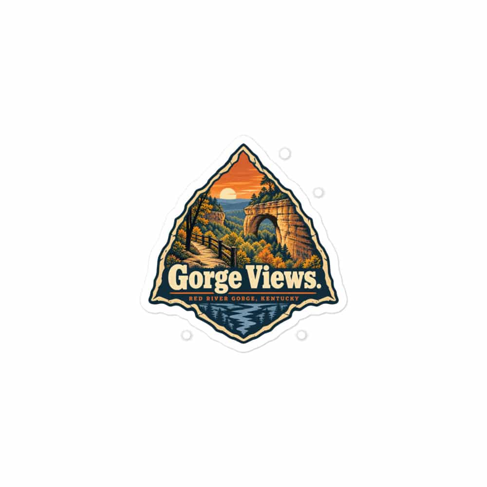 Red River Gorge Vinyl Sticker: Gorge Views, Scenic Shield Badge