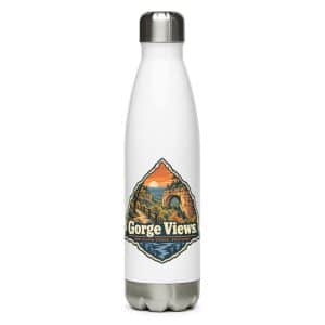 Red River Gorge Stainless Steel Water Bottle: Gorge Views, Scenic Shield Badge - 17 oz - Main