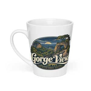 Red River Gorge Latte Mug: Gorge Views, Woodland Scenic Lettering - 12 oz - Main