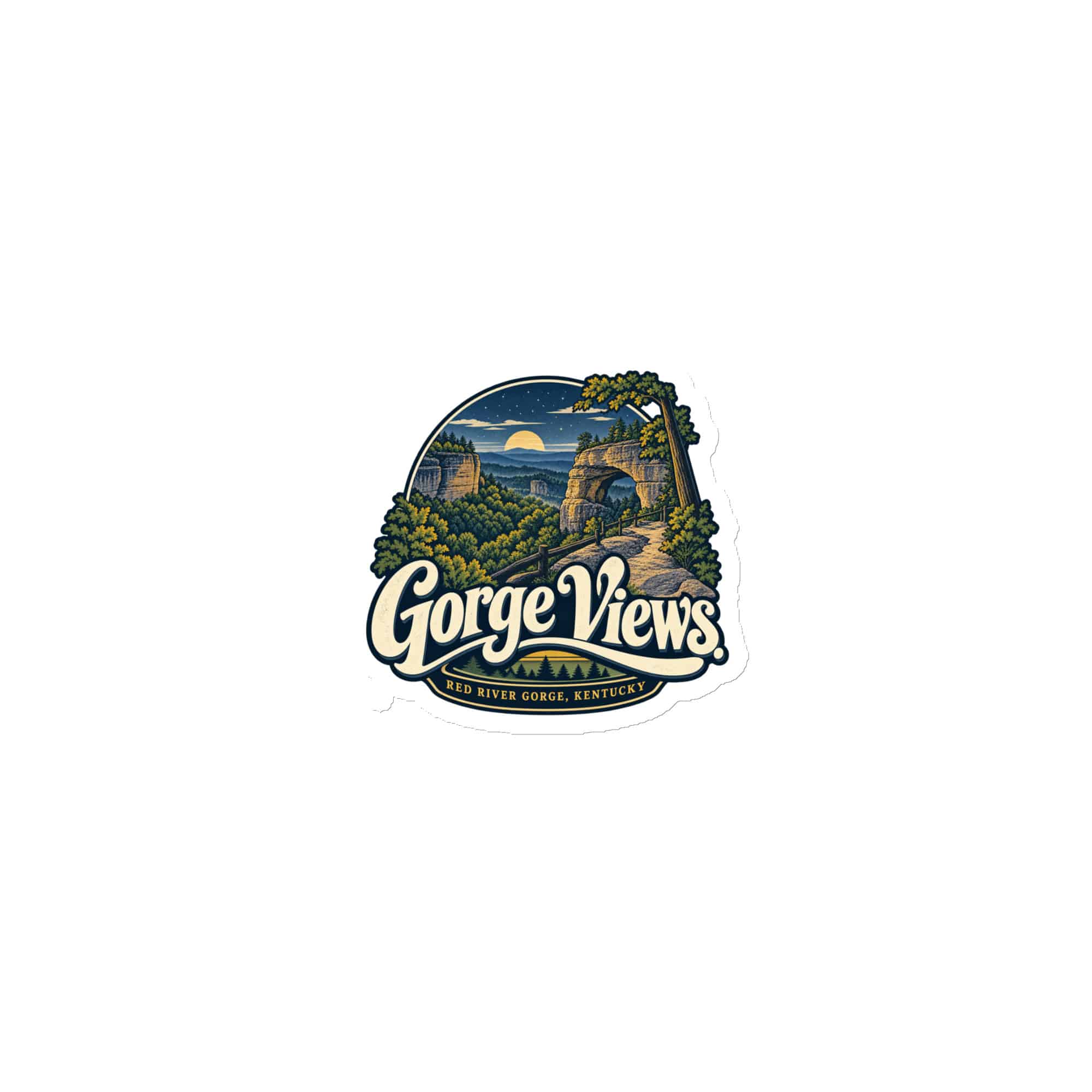 Red River Gorge Die-Cut Magnet: Gorge Views, Woodland Scenic Lettering