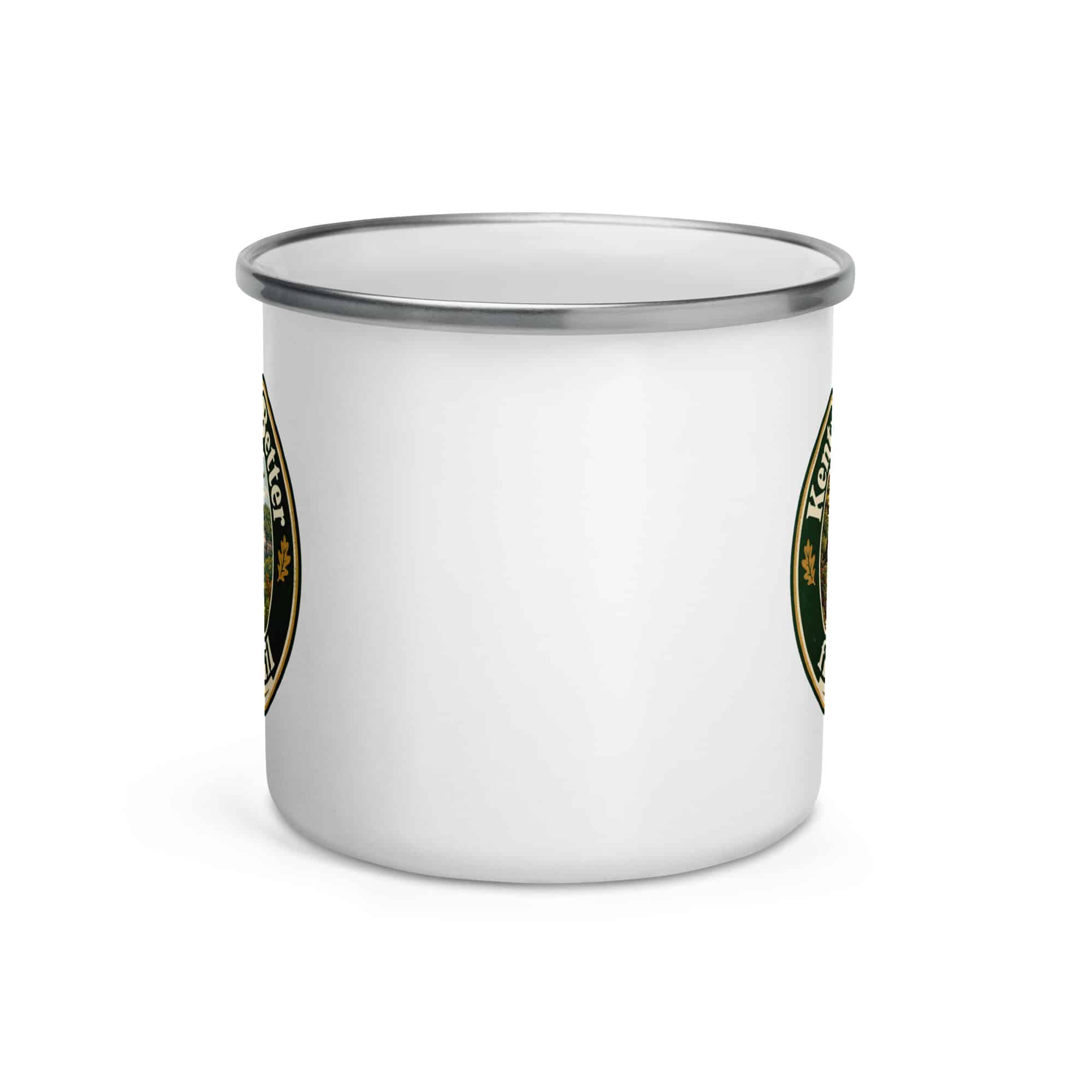 Red River Gorge Enamel Camp Mug: Kentucky Looks Better from the Trail, Vintage Round Badge