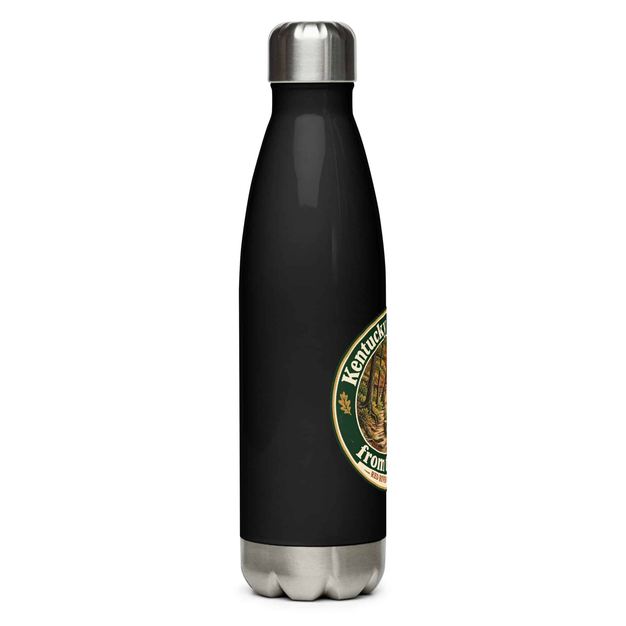 Red River Gorge Stainless Steel Water Bottle: Kentucky Looks Better from the Trail, Vintage Round Badge