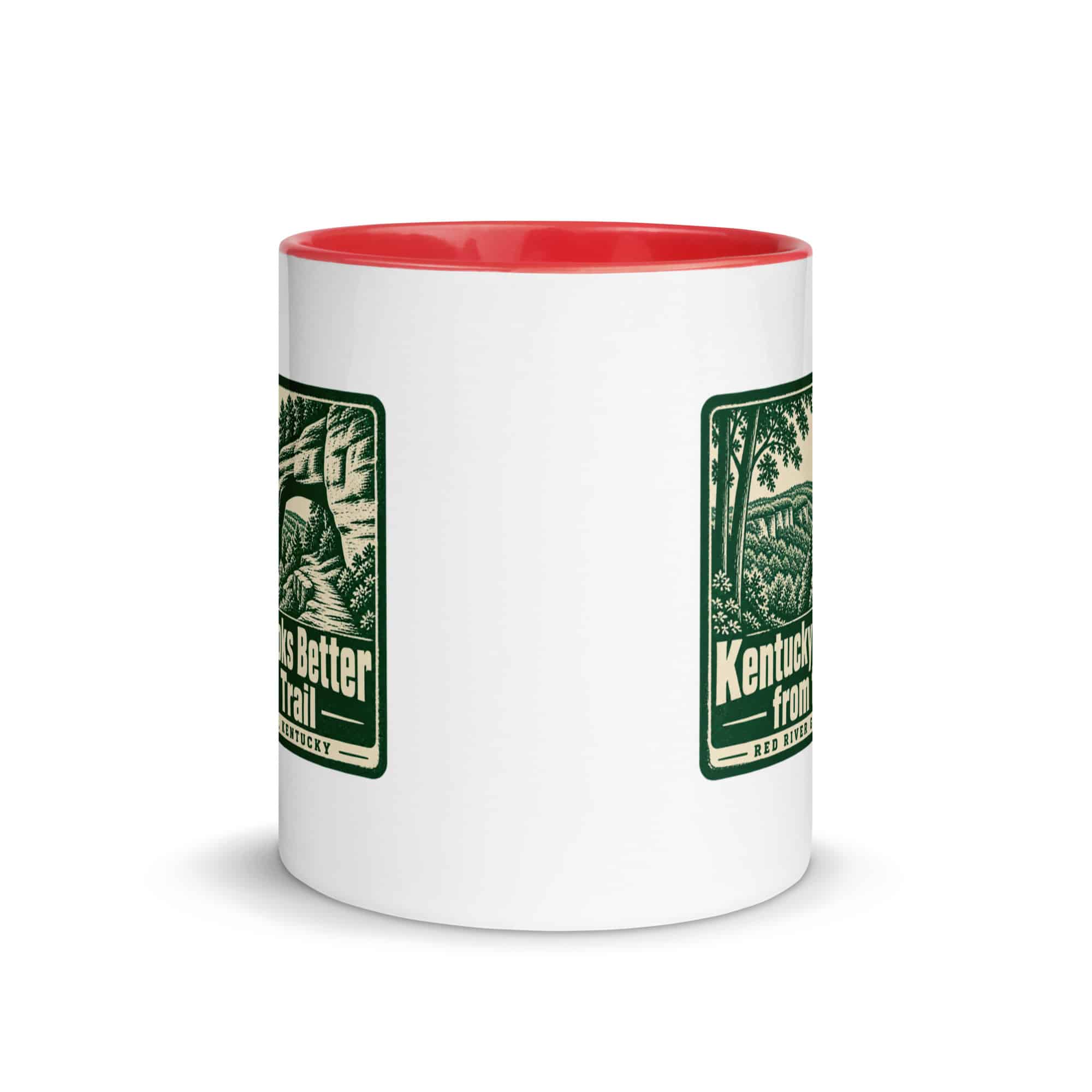 Red River Gorge Color Inside Coffee Mug: Kentucky Looks Better from the Trail, Forest Ink Stamp