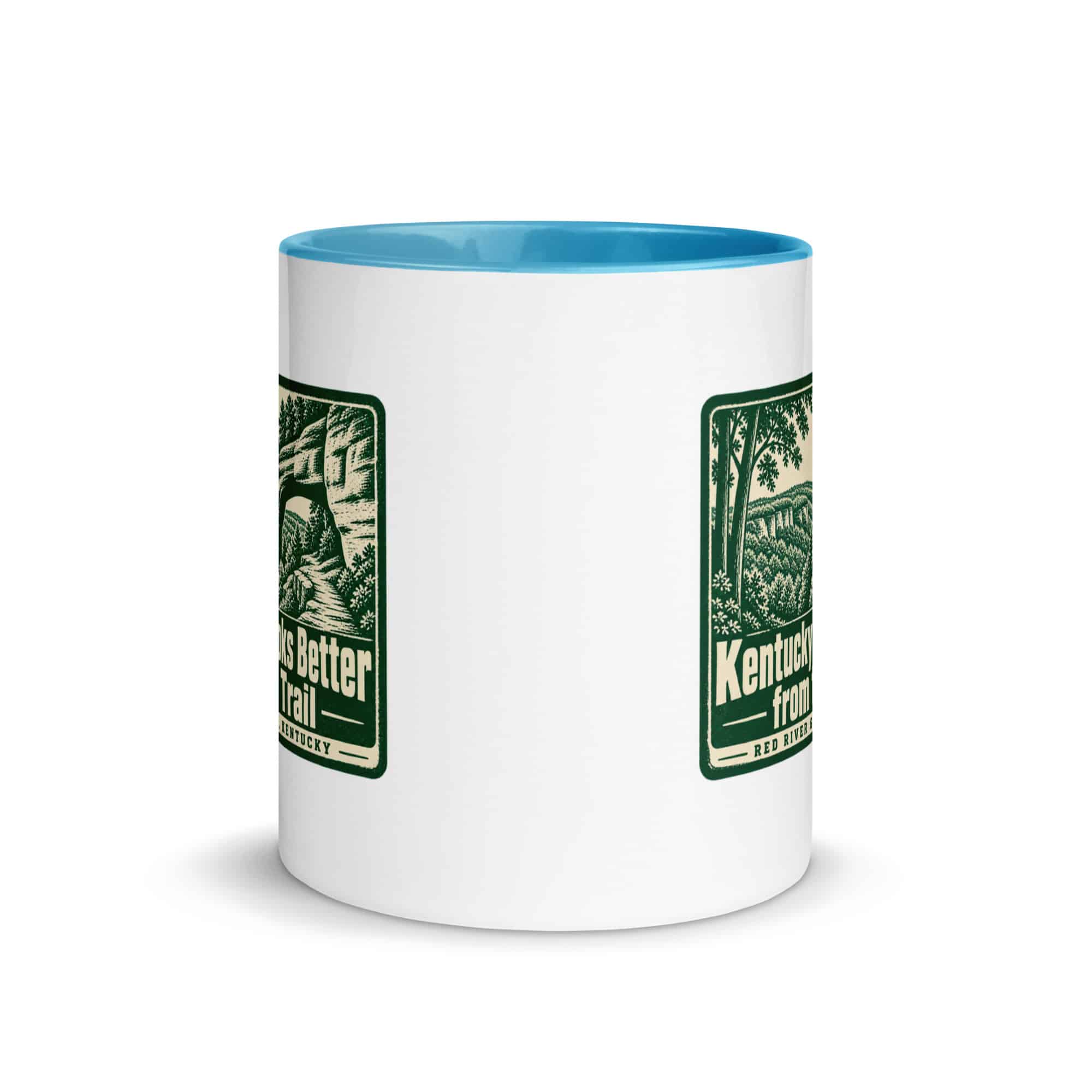 Red River Gorge Color Inside Coffee Mug: Kentucky Looks Better from the Trail, Forest Ink Stamp
