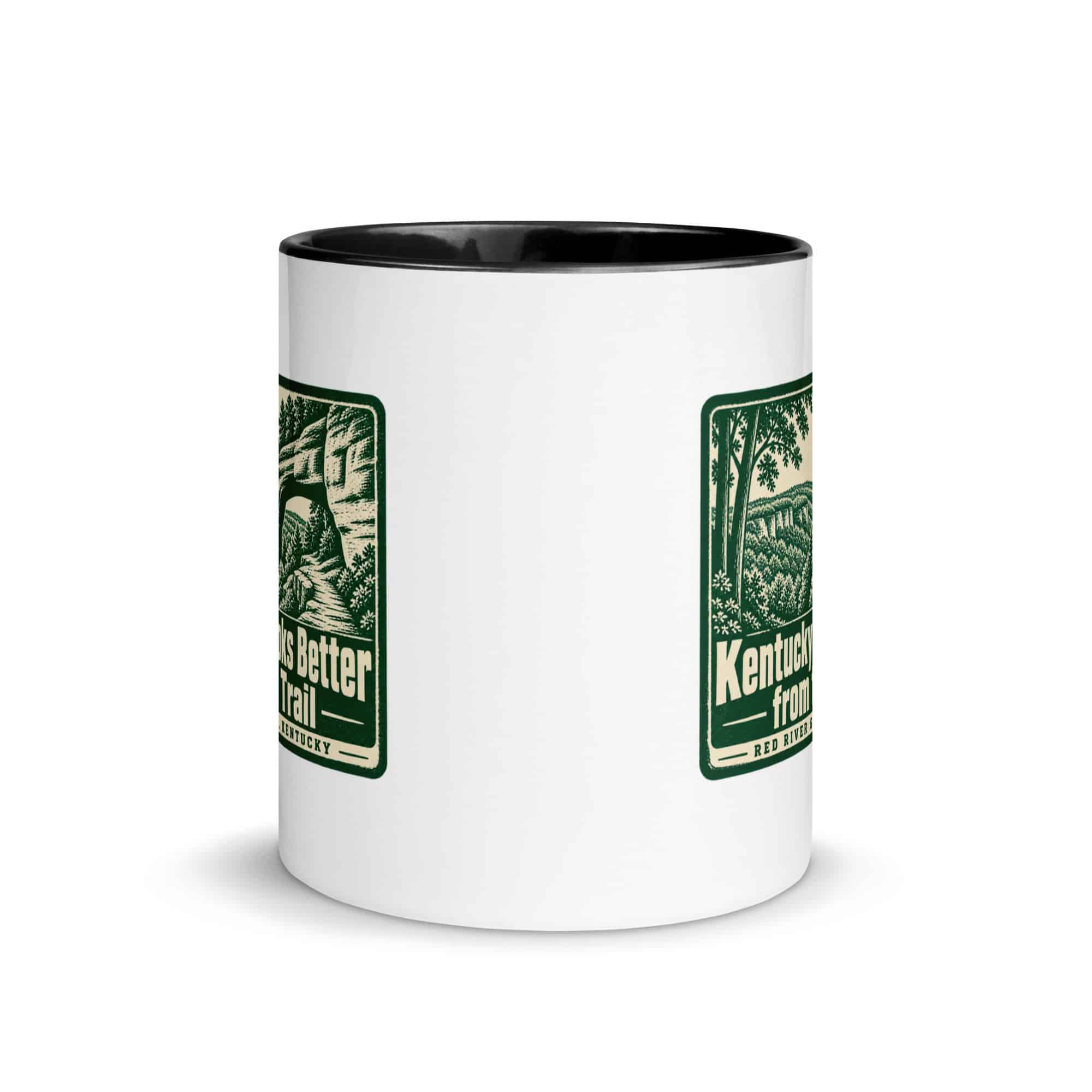 Red River Gorge Color Inside Coffee Mug: Kentucky Looks Better from the Trail, Forest Ink Stamp
