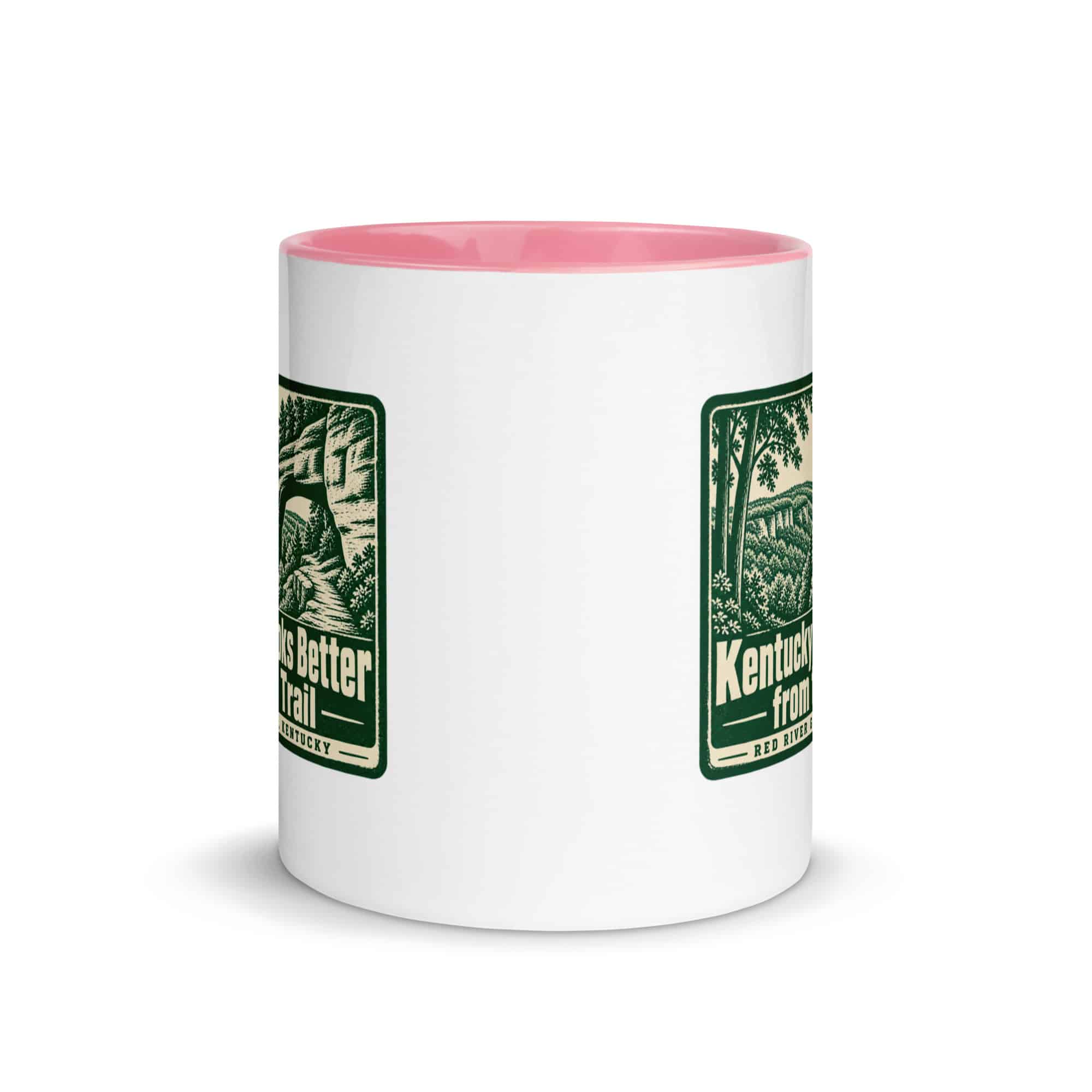 Red River Gorge Color Inside Coffee Mug: Kentucky Looks Better from the Trail, Forest Ink Stamp