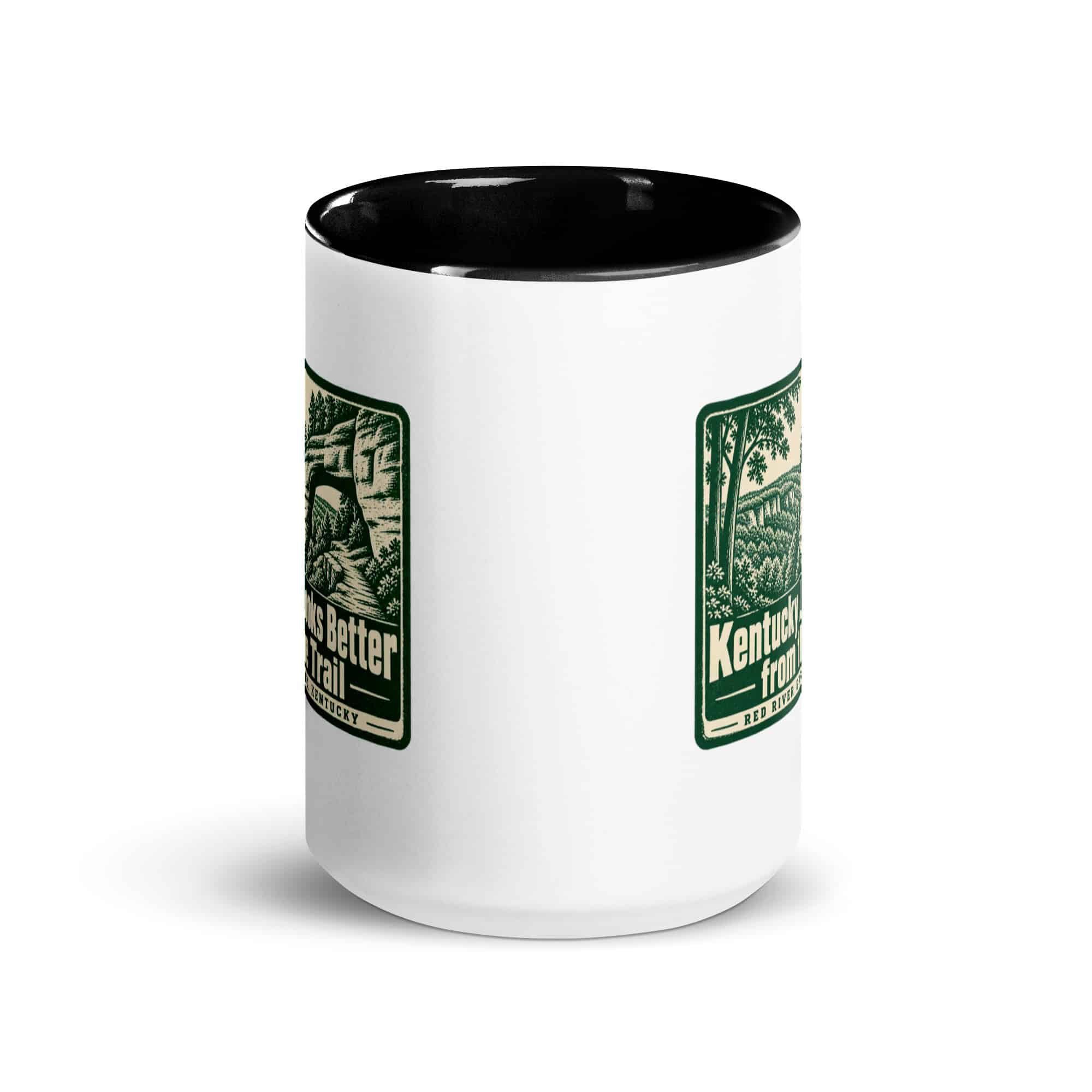 Red River Gorge Color Inside Coffee Mug: Kentucky Looks Better from the Trail, Forest Ink Stamp