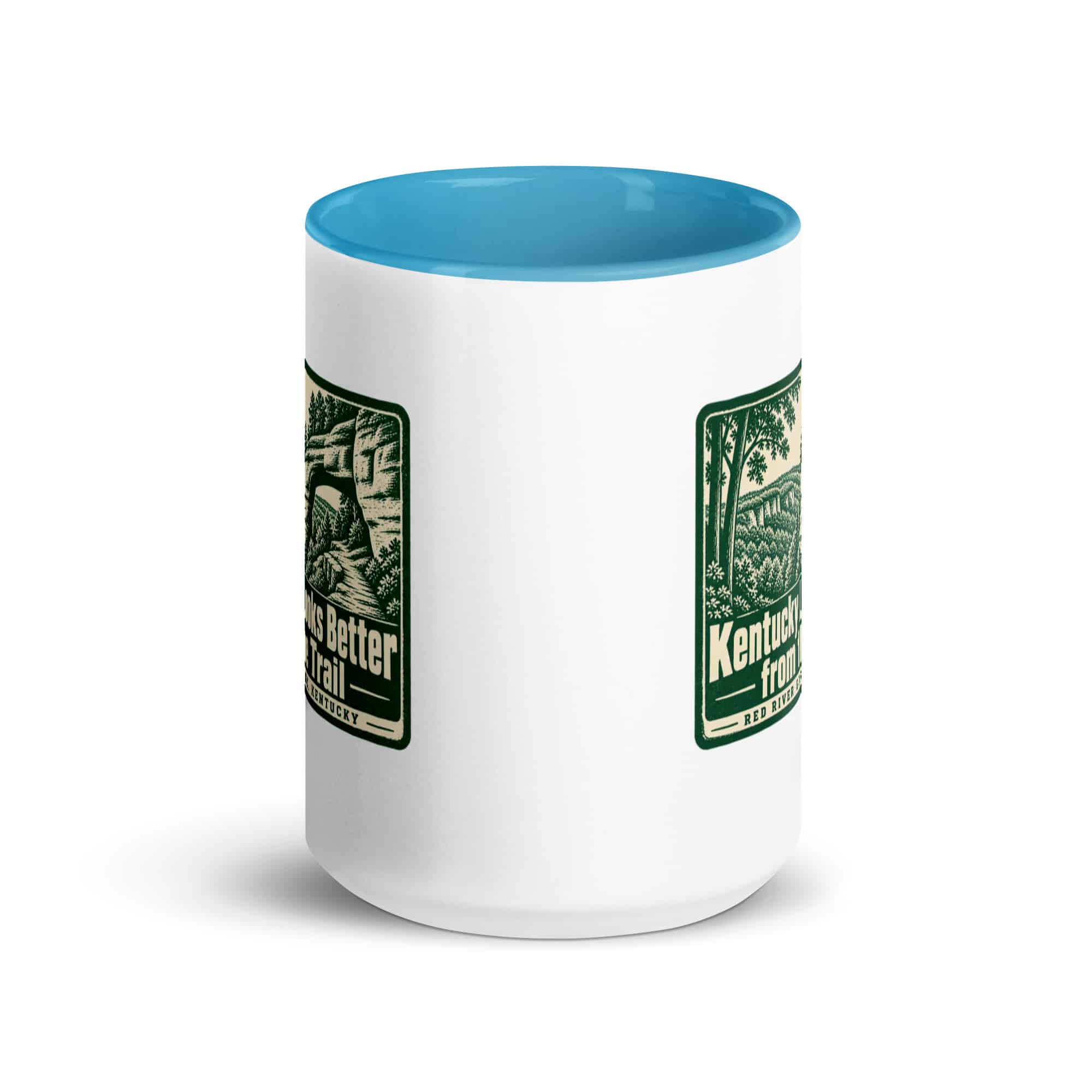 Red River Gorge Color Inside Coffee Mug: Kentucky Looks Better from the Trail, Forest Ink Stamp