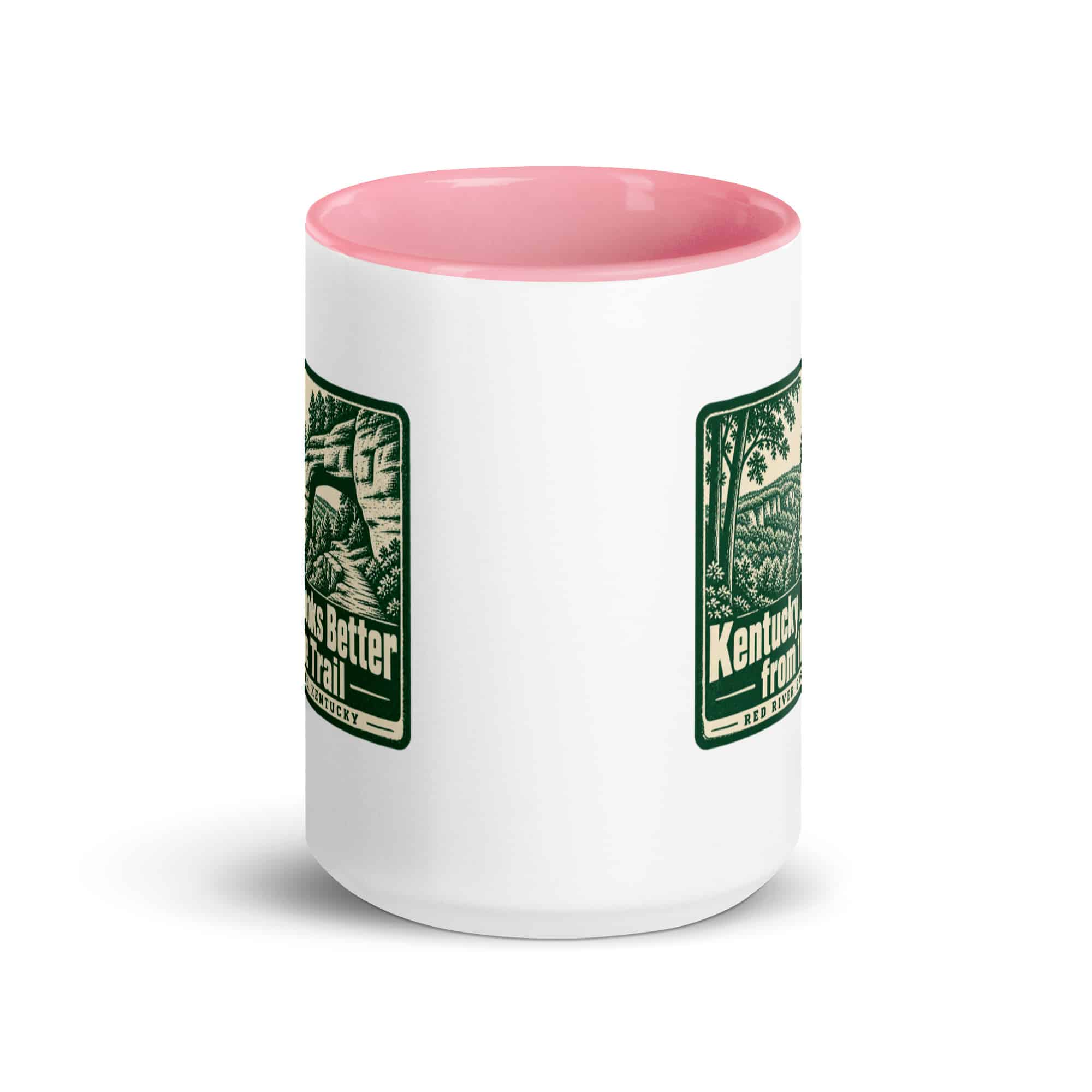 Red River Gorge Color Inside Coffee Mug: Kentucky Looks Better from the Trail, Forest Ink Stamp
