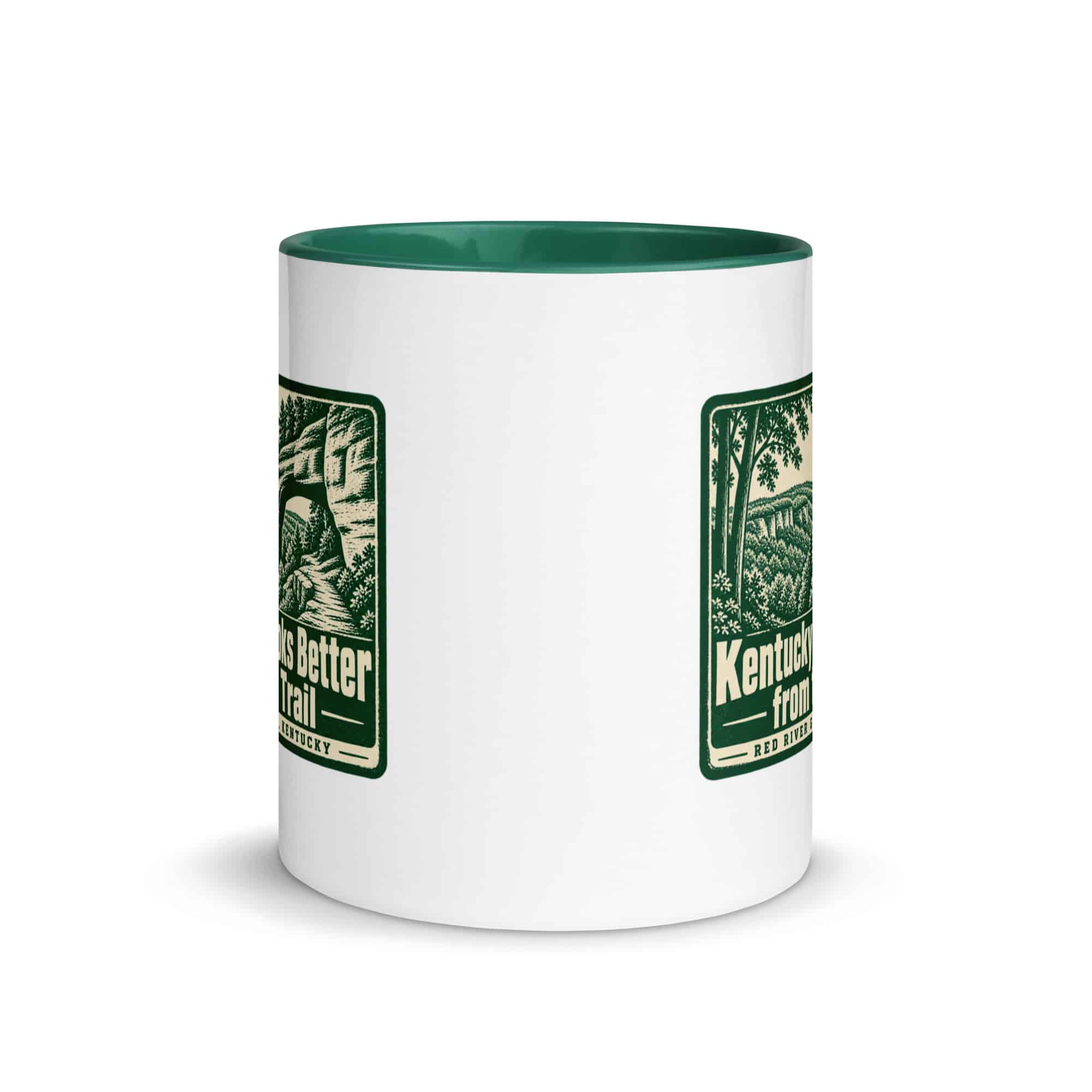 Red River Gorge Color Inside Coffee Mug: Kentucky Looks Better from the Trail, Forest Ink Stamp