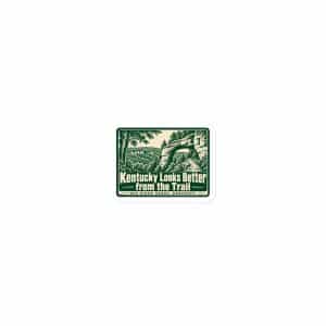 Red River Gorge Die-Cut Magnet: Kentucky Looks Better from the Trail, Forest Ink Stamp - 3″×3″ - Main