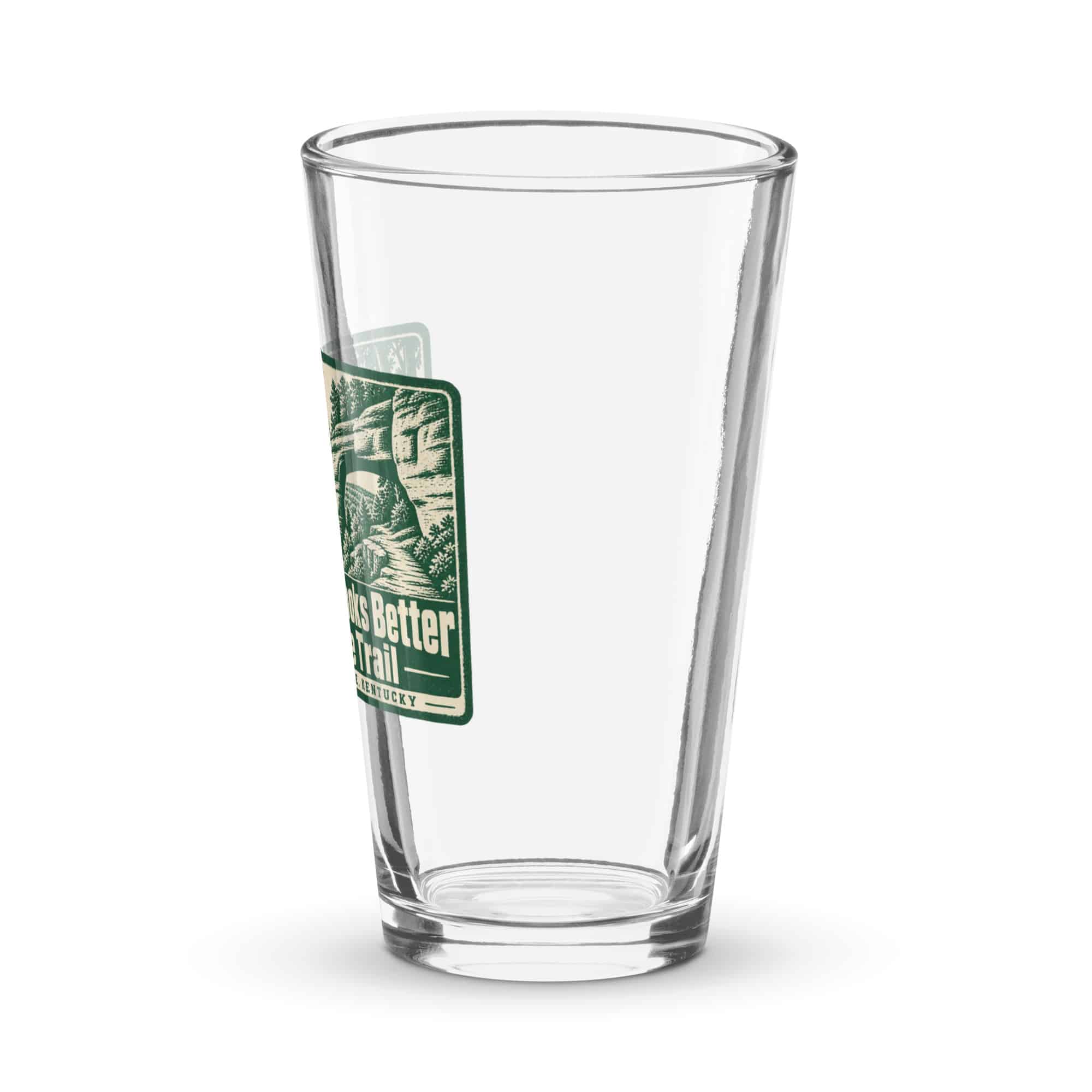 Red River Gorge Pint Glass: Kentucky Looks Better from the Trail, Forest Ink Stamp