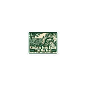 Red River Gorge Vinyl Sticker: Kentucky Looks Better from the Trail, Forest Ink Stamp - 3″×3″ - Main