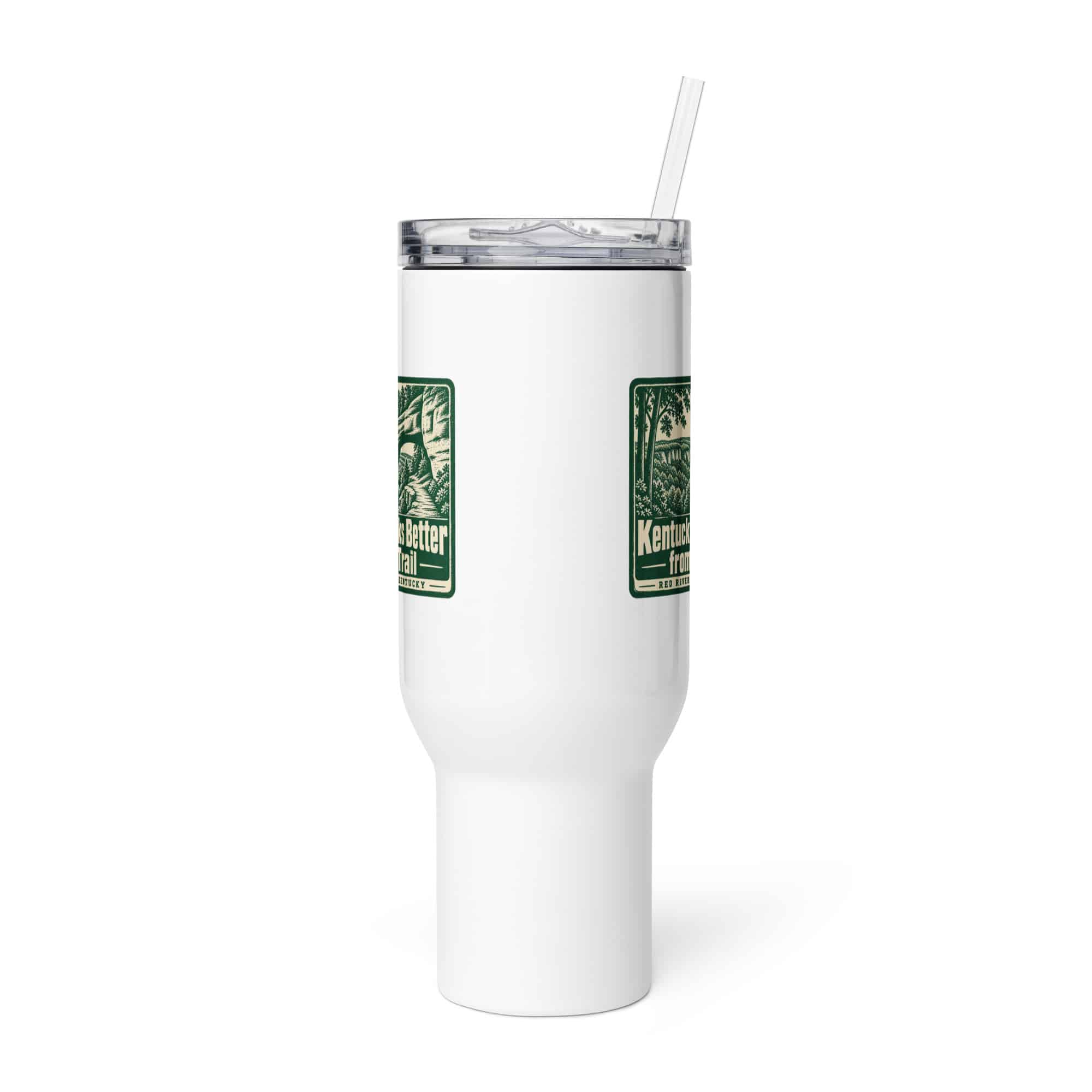 Red River Gorge Travel Mug: Kentucky Looks Better from the Trail, Forest Ink Stamp