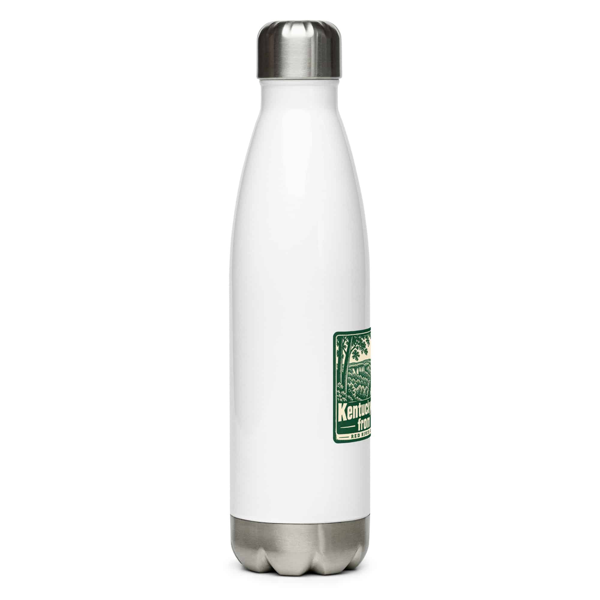 Red River Gorge Stainless Steel Water Bottle: Kentucky Looks Better from the Trail, Forest Ink Stamp