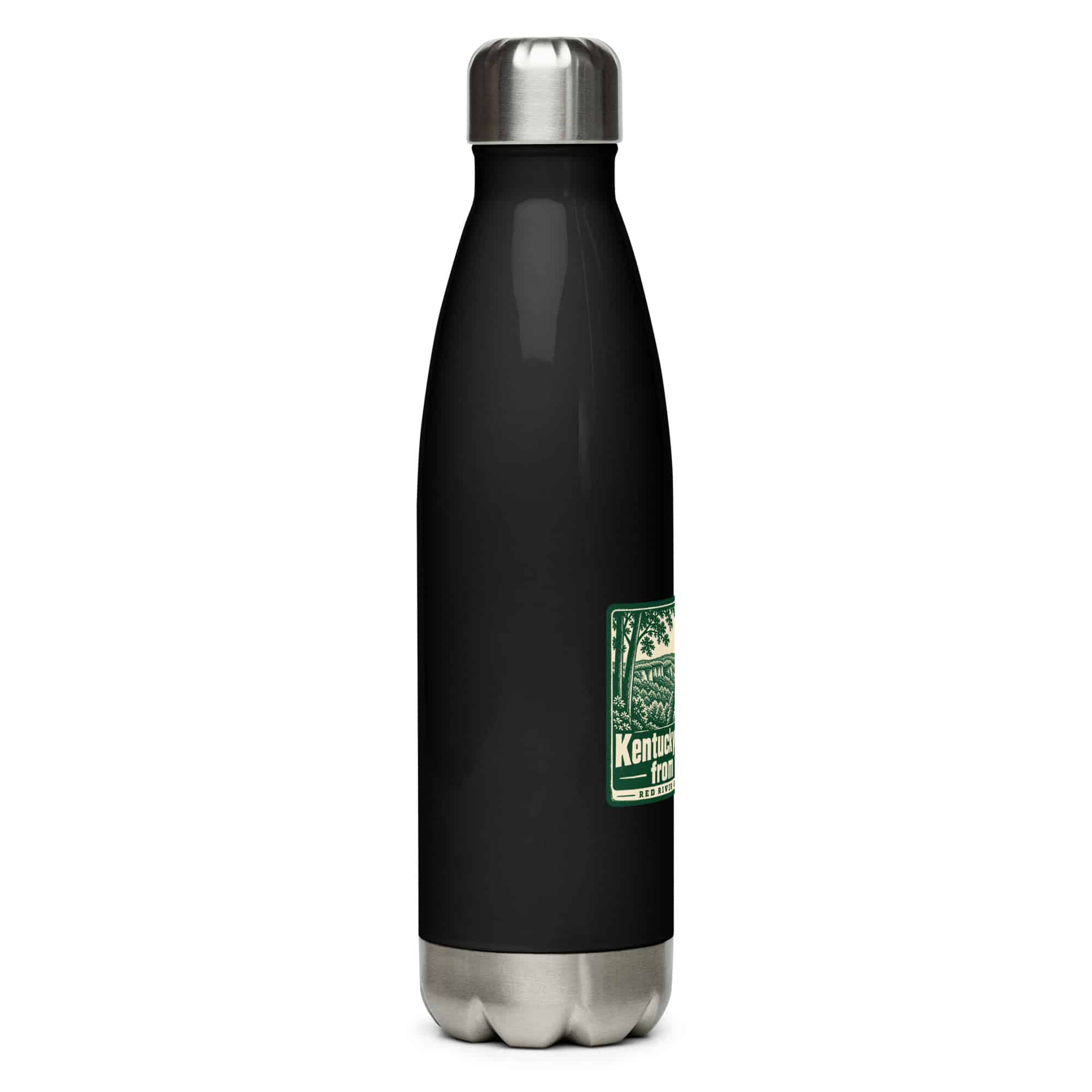 Red River Gorge Stainless Steel Water Bottle: Kentucky Looks Better from the Trail, Forest Ink Stamp