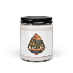Red River Gorge Soy Wax Candle: Kentucky Looks Better from the Trail, Scenic Shield Badge - 9oz - Main