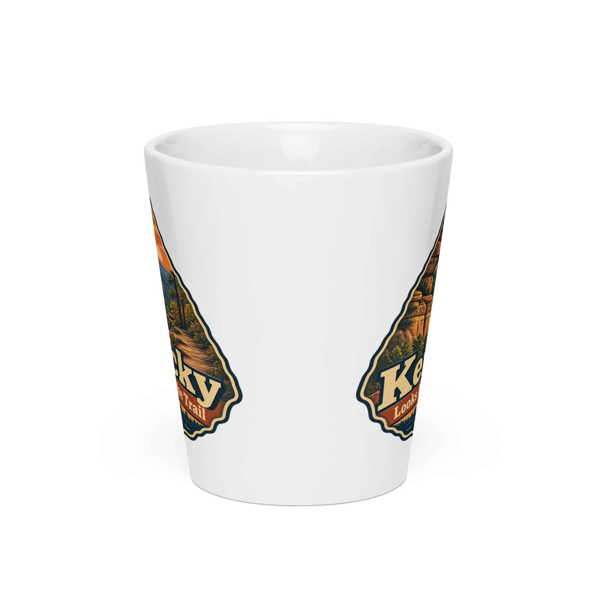 Red River Gorge Latte Mug: Kentucky Looks Better from the Trail, Scenic Shield Badge