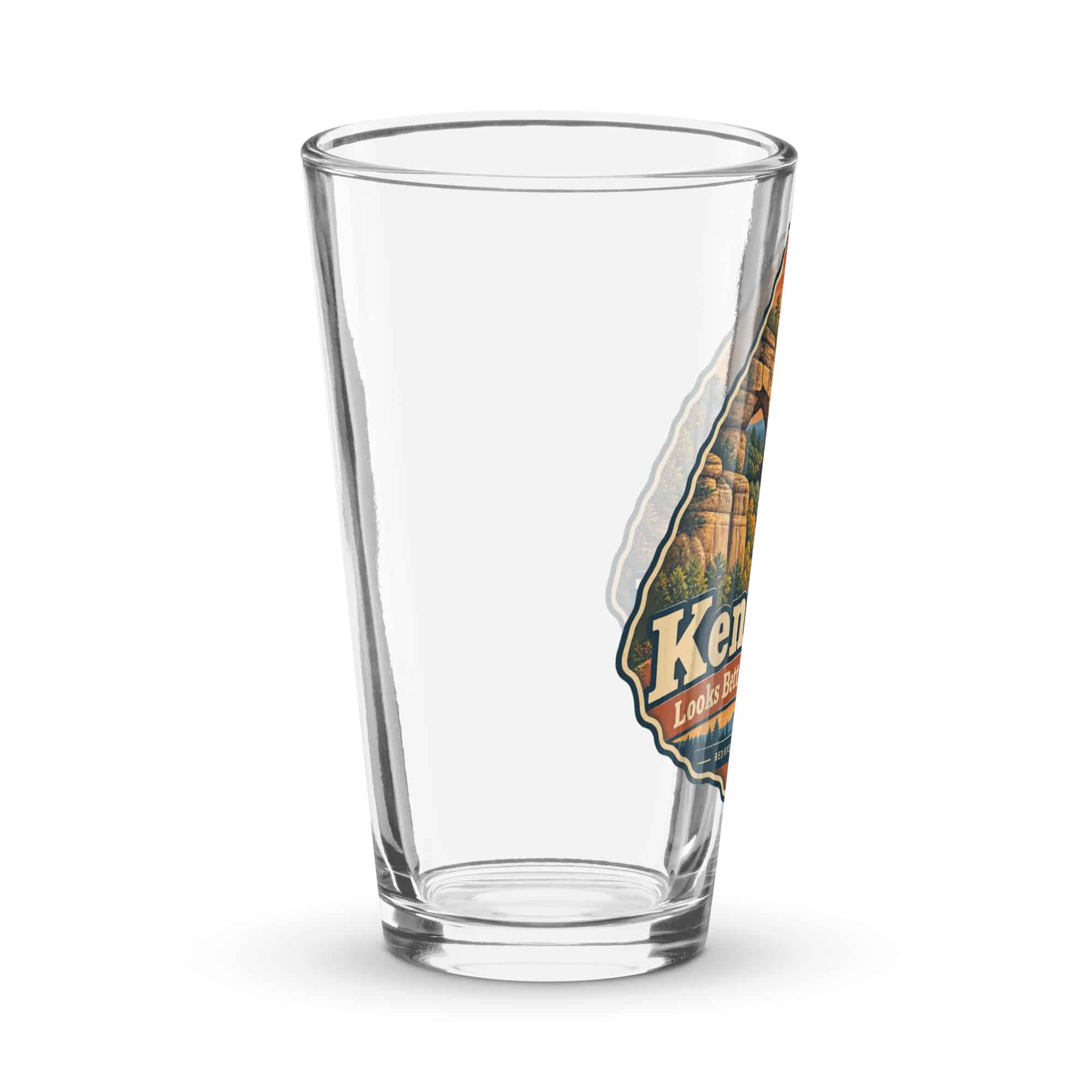 Red River Gorge Pint Glass: Kentucky Looks Better from the Trail, Scenic Shield Badge