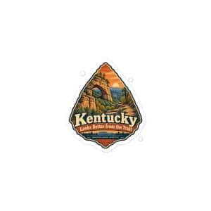Red River Gorge Vinyl Sticker: Kentucky Looks Better from the Trail, Scenic Shield Badge - 3″×3″ - Main
