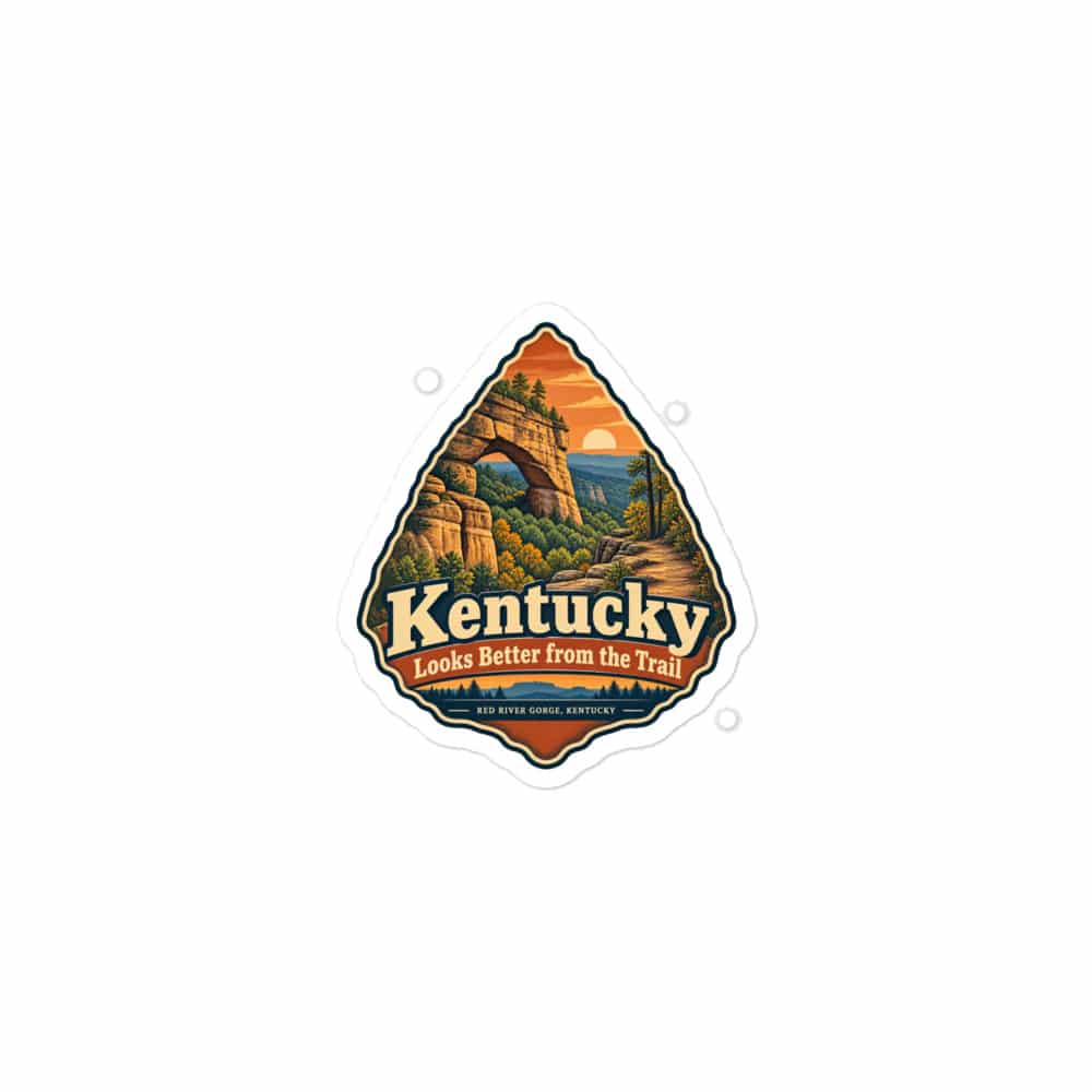 Red River Gorge Vinyl Sticker: Kentucky Looks Better from the Trail, Scenic Shield Badge