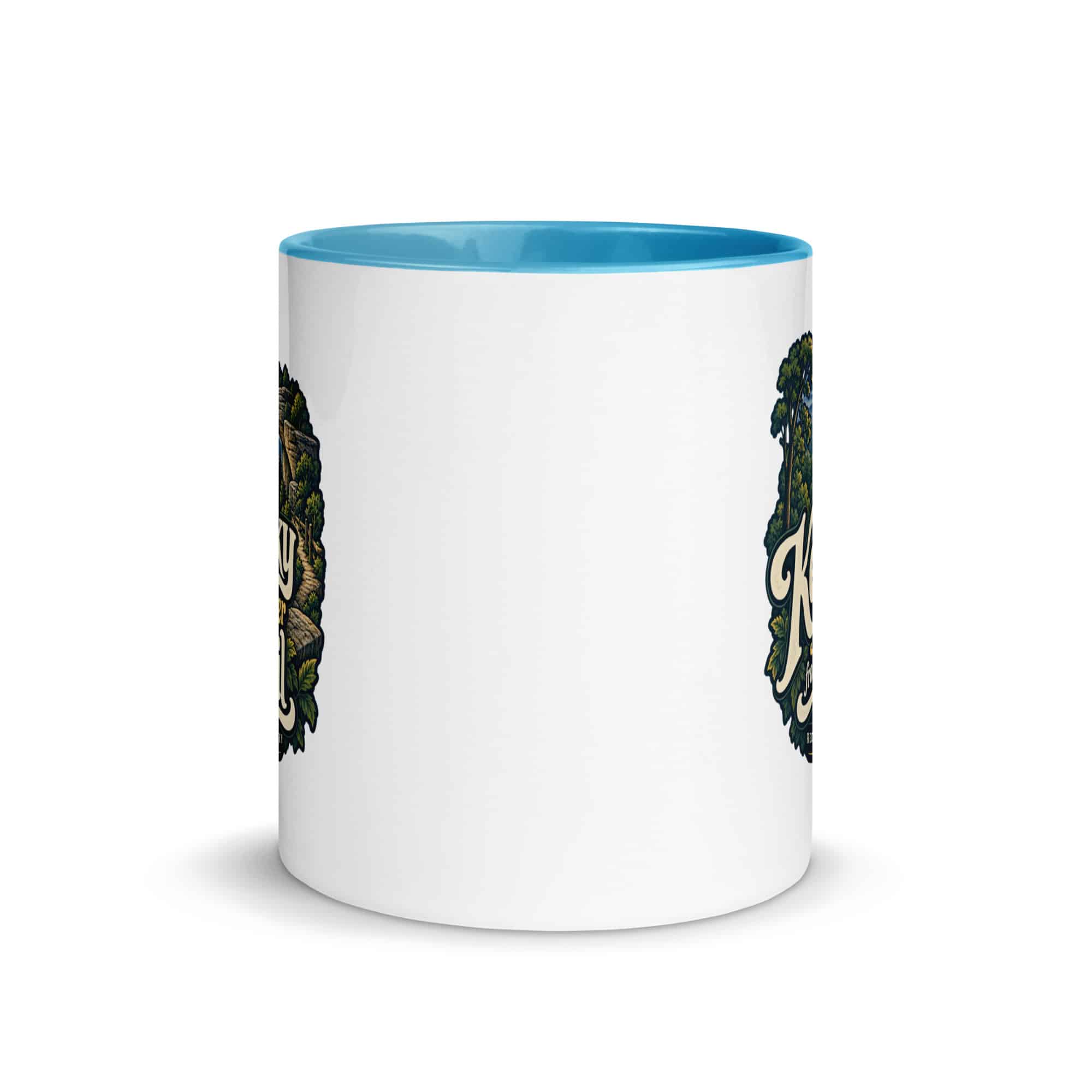 Red River Gorge Color Inside Coffee Mug: Kentucky Looks Better from the Trail, Woodland Scenic Lettering