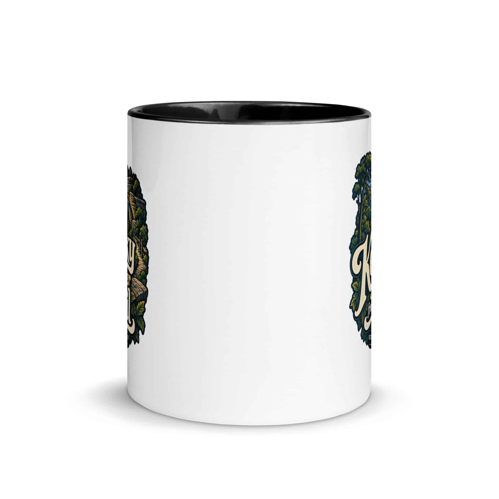 Red River Gorge Color Inside Coffee Mug: Kentucky Looks Better from the Trail, Woodland Scenic Lettering