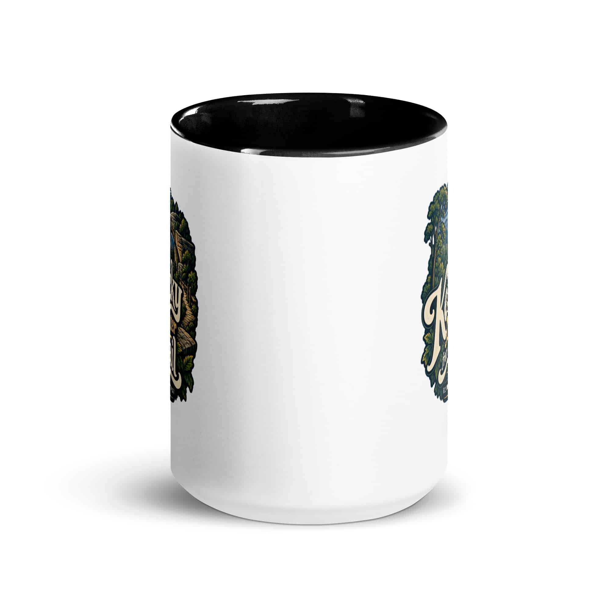 Red River Gorge Color Inside Coffee Mug: Kentucky Looks Better from the Trail, Woodland Scenic Lettering
