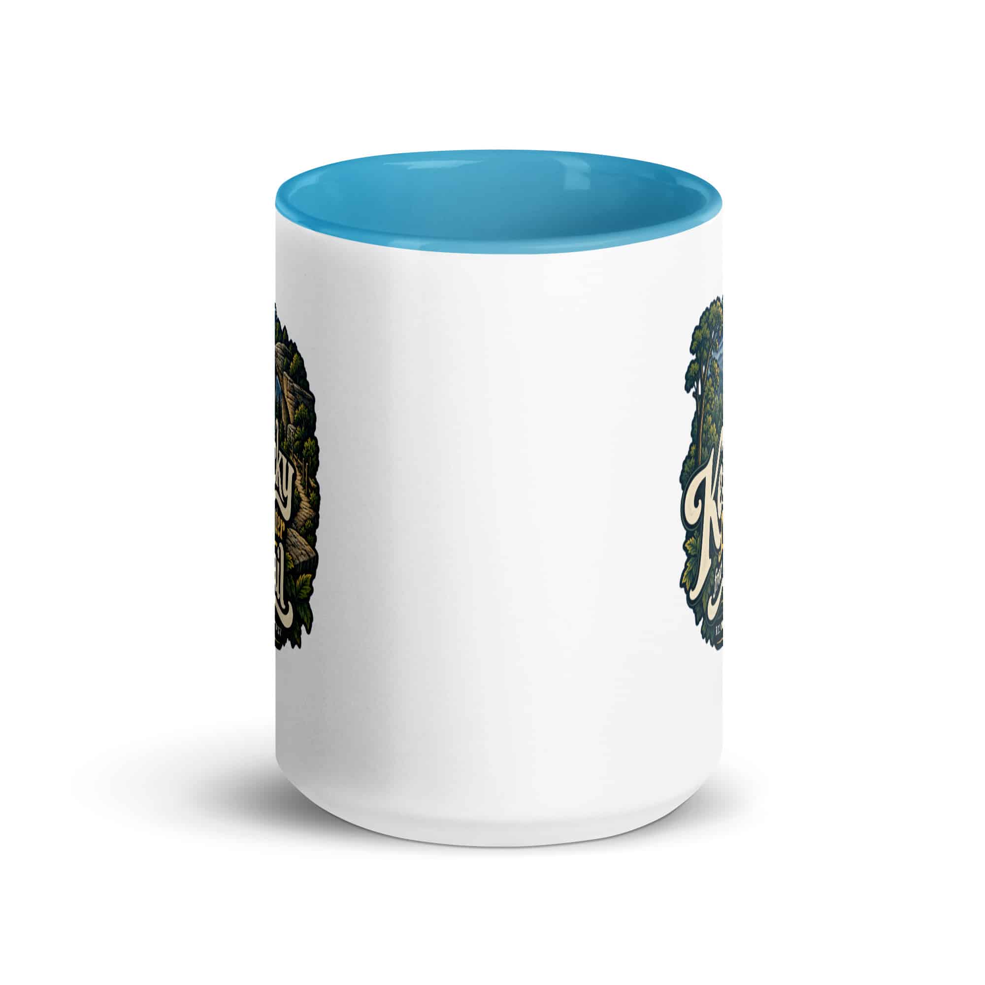 Red River Gorge Color Inside Coffee Mug: Kentucky Looks Better from the Trail, Woodland Scenic Lettering