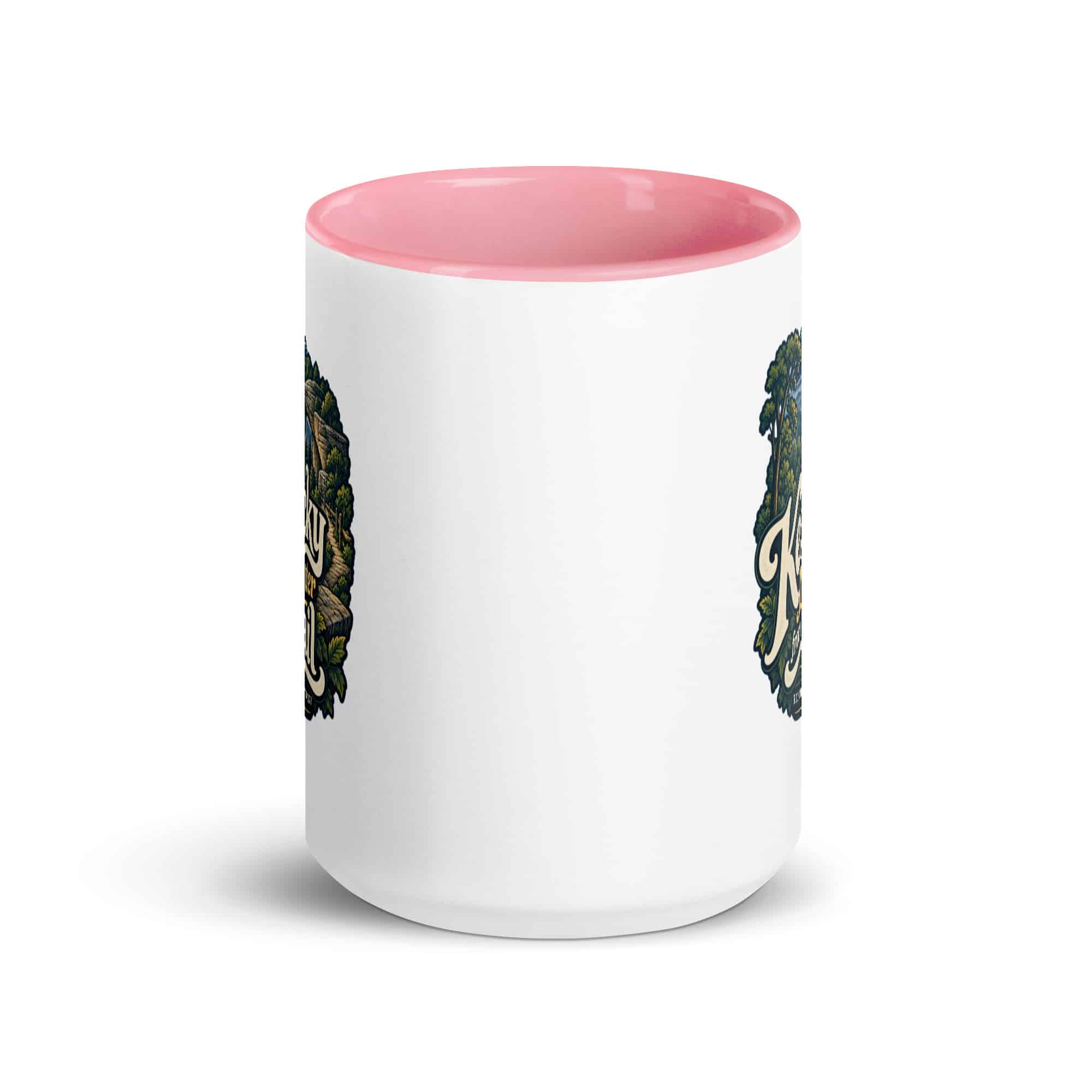Red River Gorge Color Inside Coffee Mug: Kentucky Looks Better from the Trail, Woodland Scenic Lettering