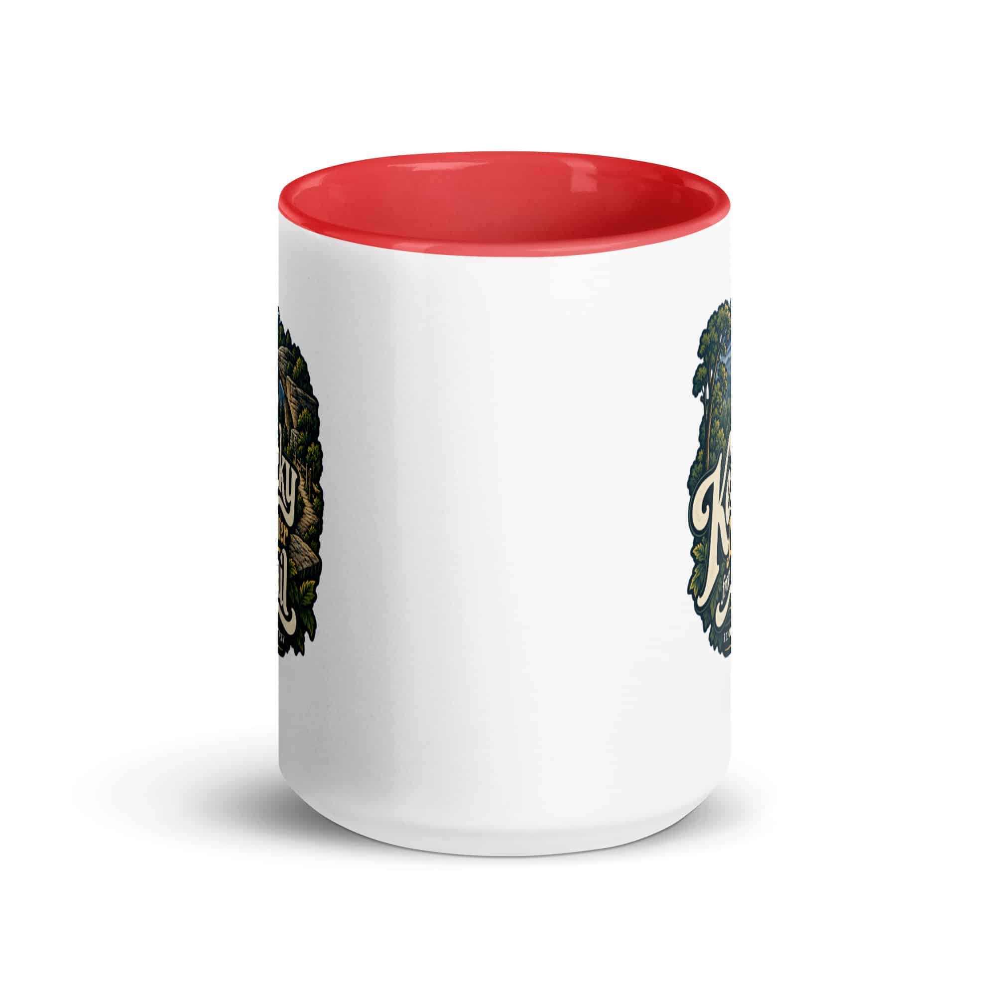 Red River Gorge Color Inside Coffee Mug: Kentucky Looks Better from the Trail, Woodland Scenic Lettering