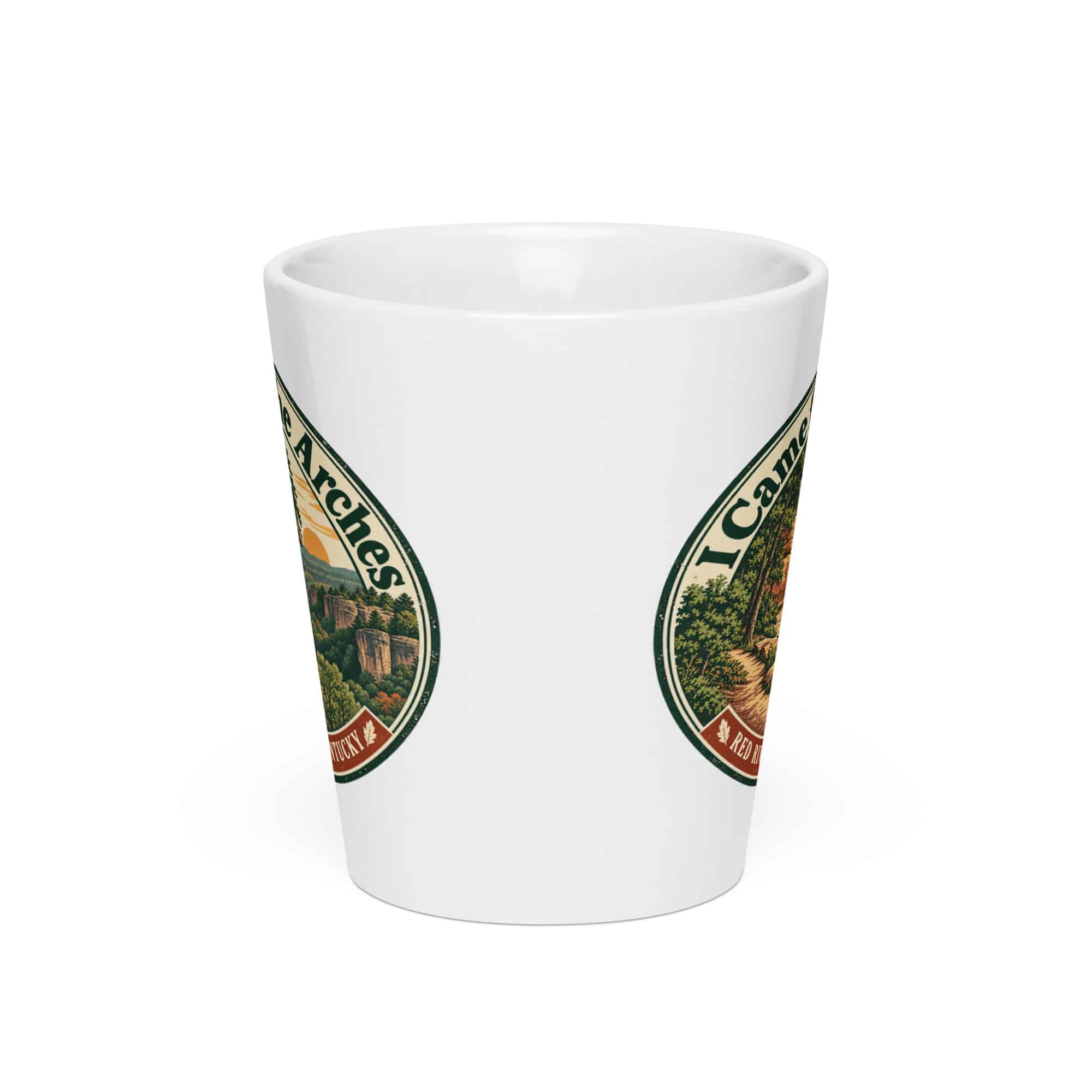 Red River Gorge Latte Mug: I Came for the Arches, Vintage Round Badge