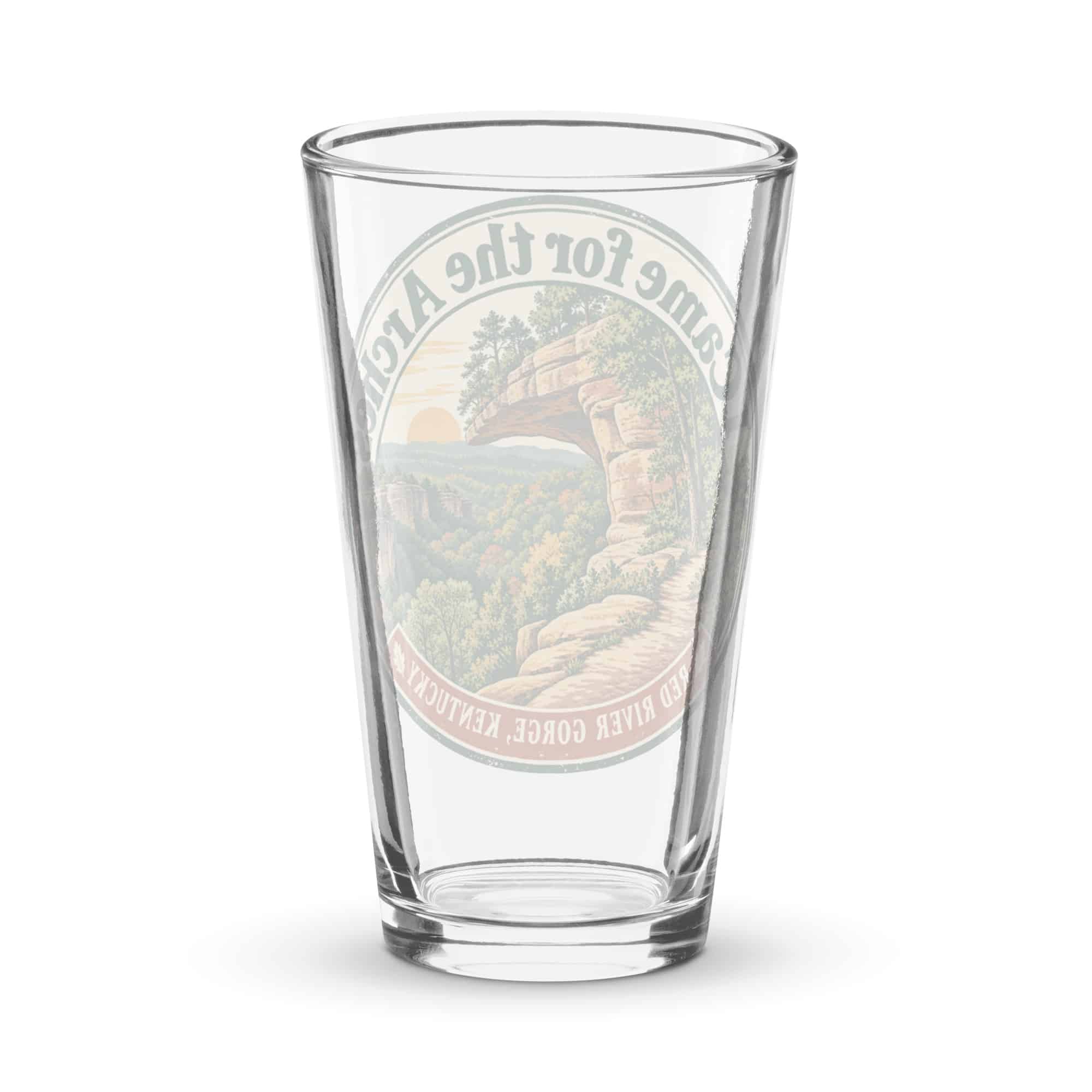 Red River Gorge Pint Glass: I Came for the Arches, Vintage Round Badge